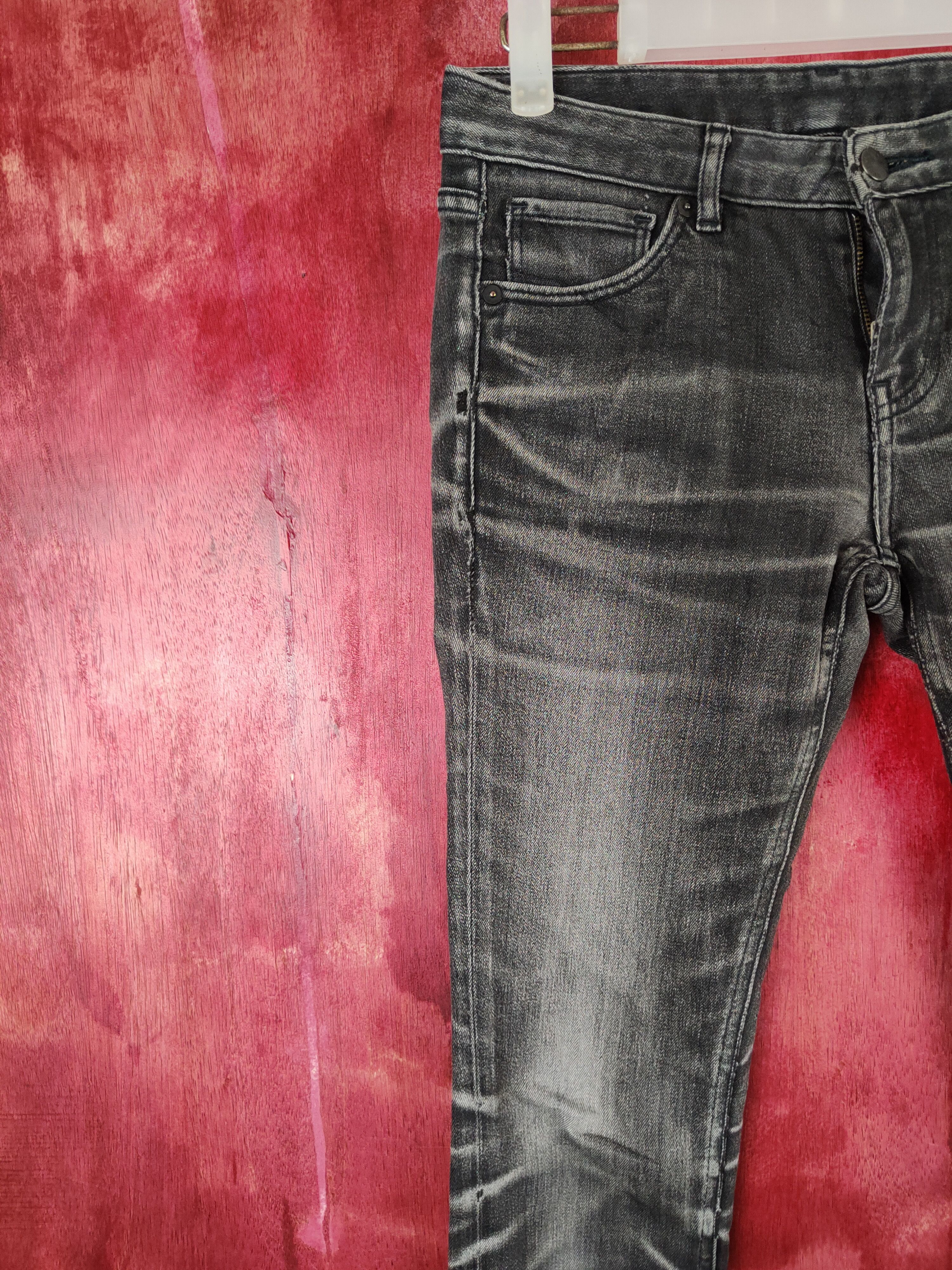 Japanese Brand Uniqlo Black Multi Pocket Tactical Skinny Jeans #S625 Size 26" / US 2 / IT 38 - 3 Thumbnail