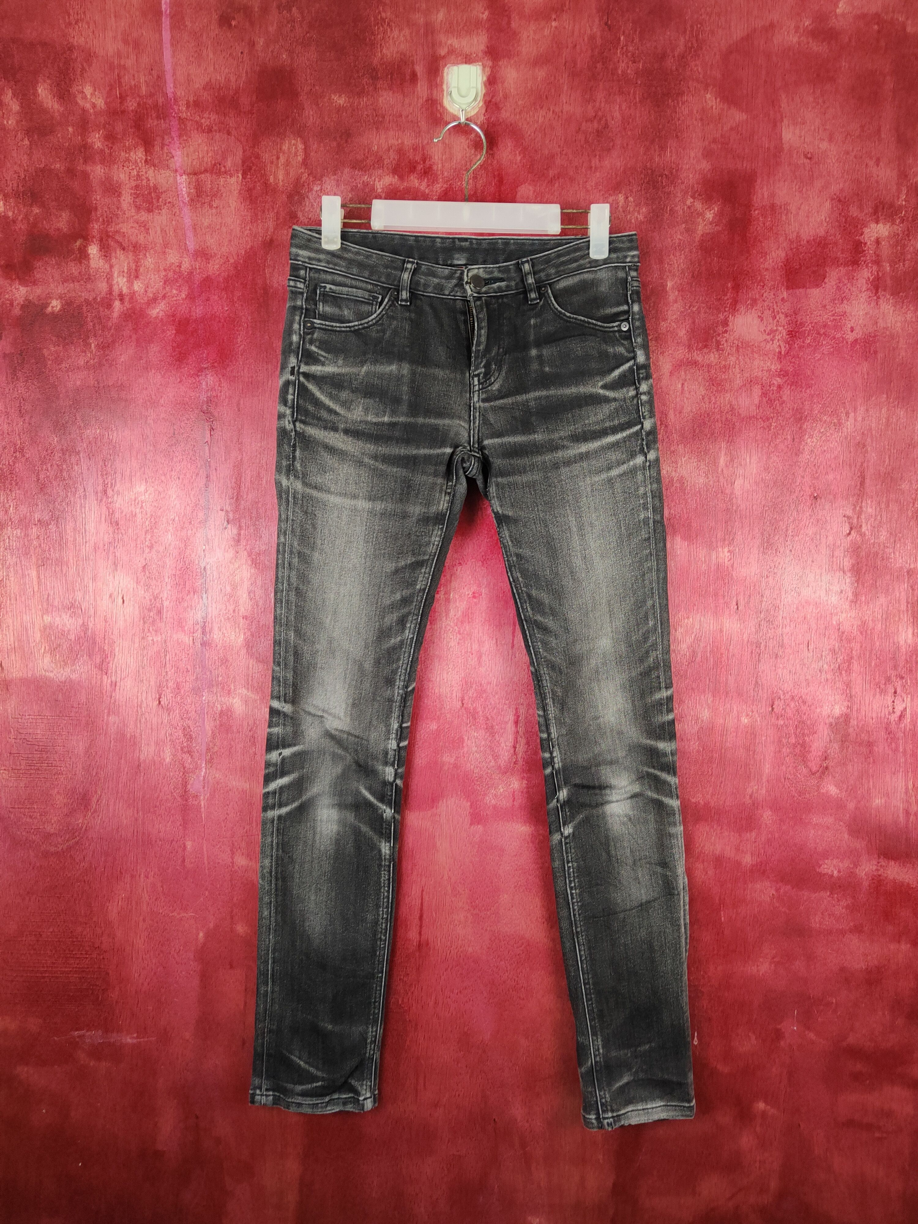 Japanese Brand Uniqlo Black Multi Pocket Tactical Skinny Jeans #S625 Size 26" / US 2 / IT 38 - 1 Thumbnail