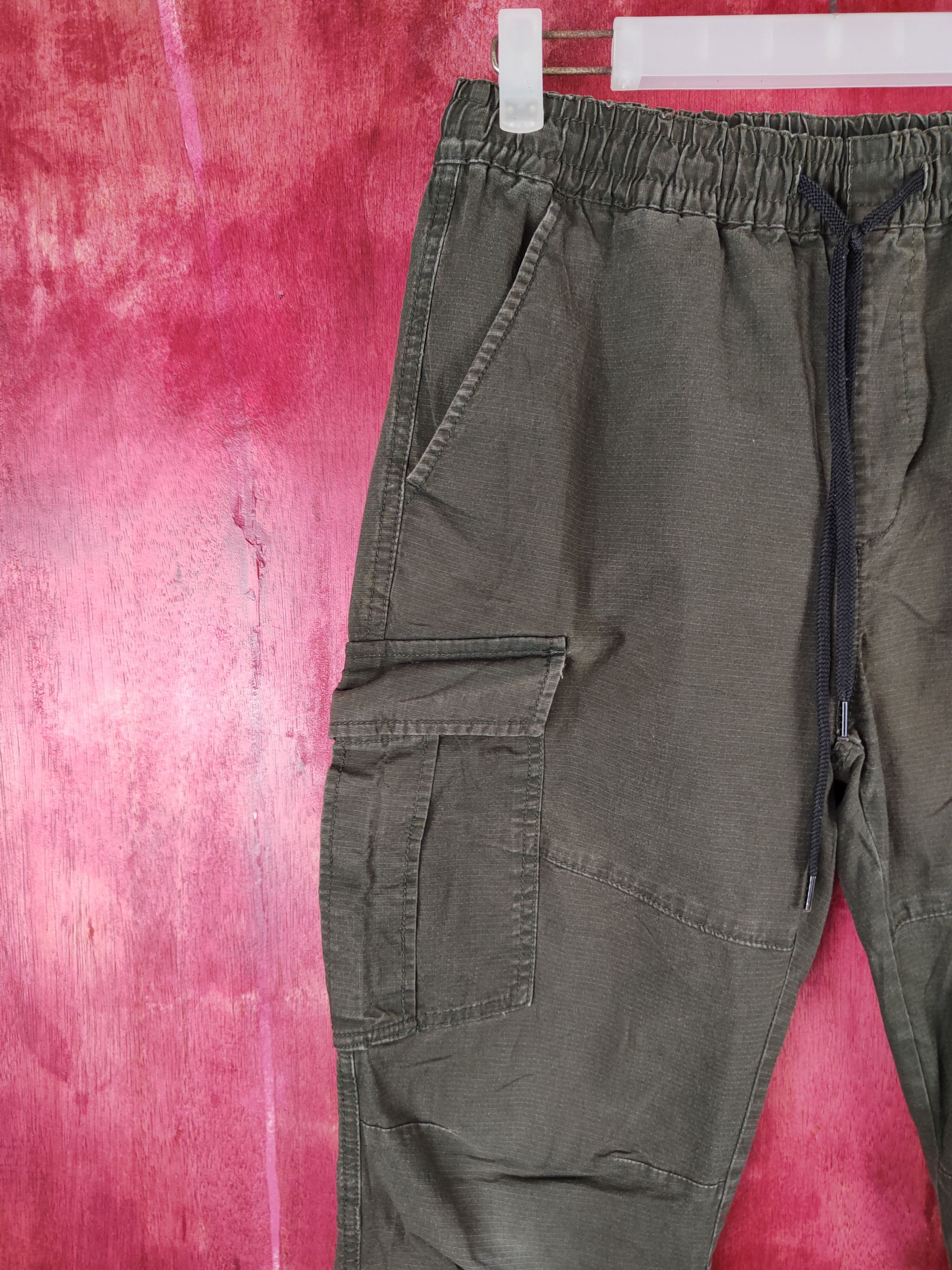Japanese Brand × Vintage Japanese Brand Dark Olive Multi Pocket Cargo Pants #S627 Size 30" / US 8 / IT 44 - 3 Thumbnail