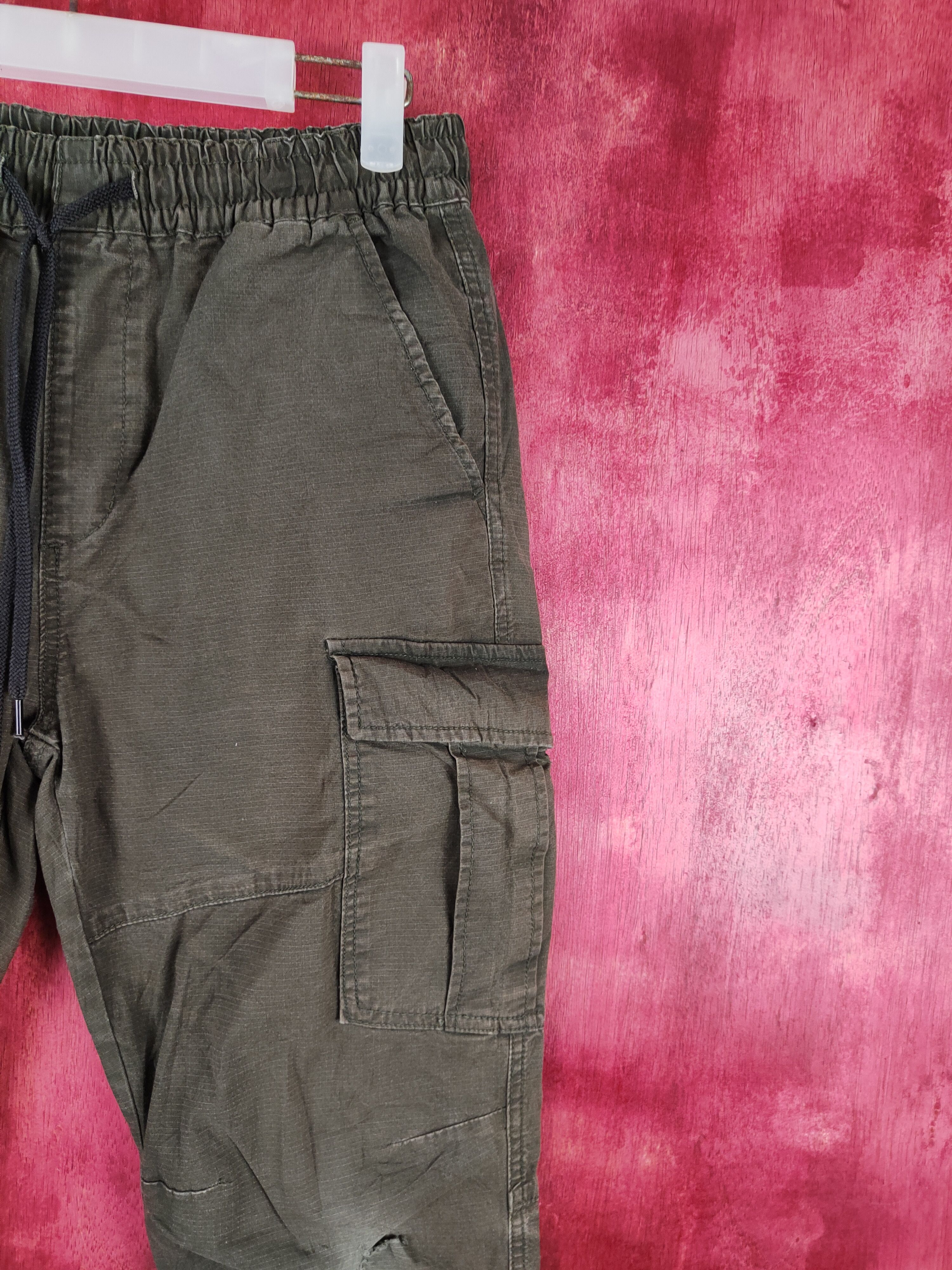Japanese Brand × Vintage Japanese Brand Dark Olive Multi Pocket Cargo Pants #S627 Size 30" / US 8 / IT 44 - 5 Thumbnail