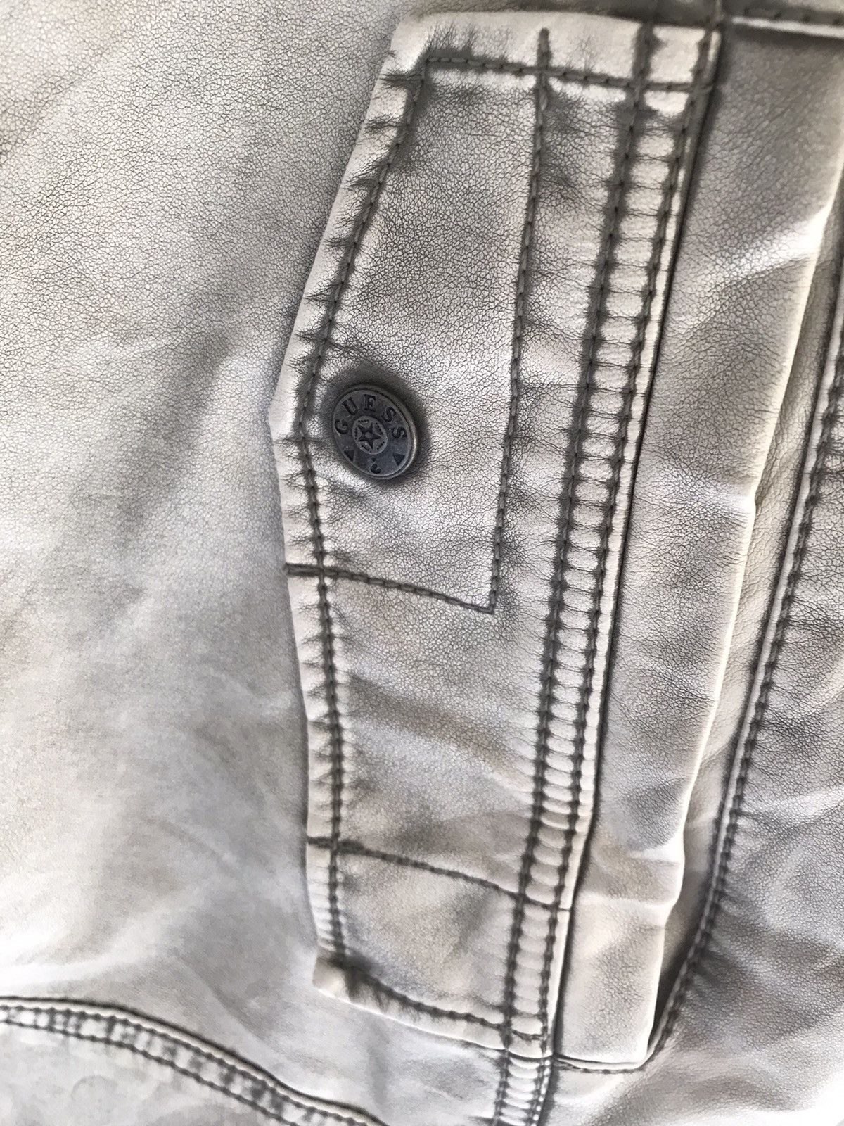 Guess × Vintage Vintage guess biker leather jacket Size US XL / EU 56 / 4 - 5 Thumbnail