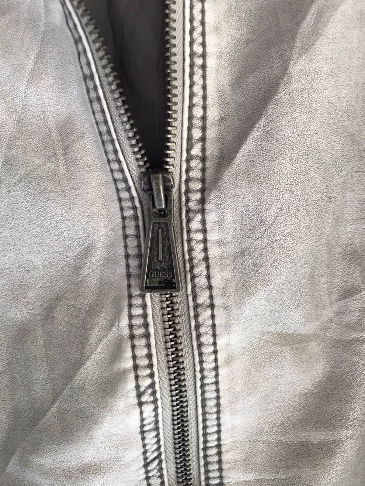 Guess × Vintage Vintage guess biker leather jacket Size US XL / EU 56 / 4 - 2 Thumbnail