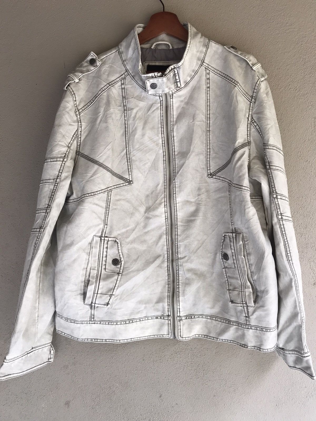 Guess × Vintage Vintage guess biker leather jacket Size US XL / EU 56 / 4 - 1 Thumbnail