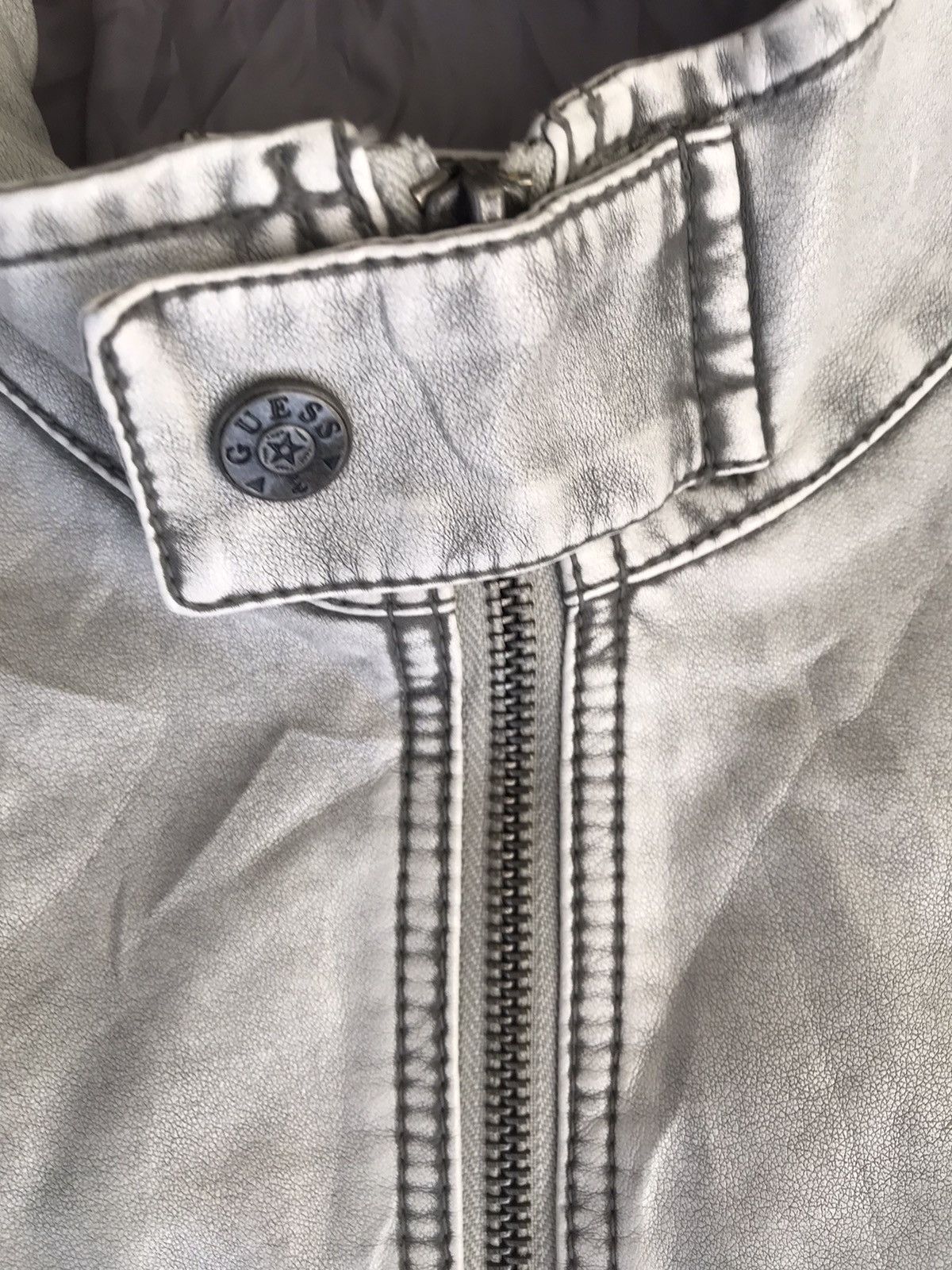 Guess × Vintage Vintage guess biker leather jacket Size US XL / EU 56 / 4 - 3 Thumbnail