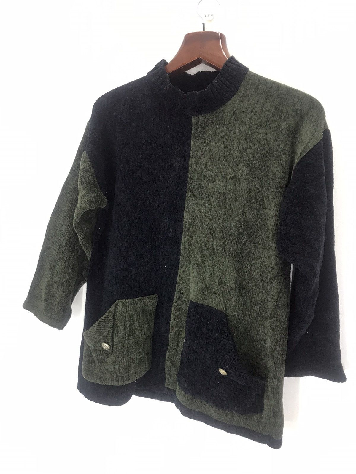 image of Vintage Pocket Hybrid Patch Knitwear Patchwork, Men's (Size Medium)