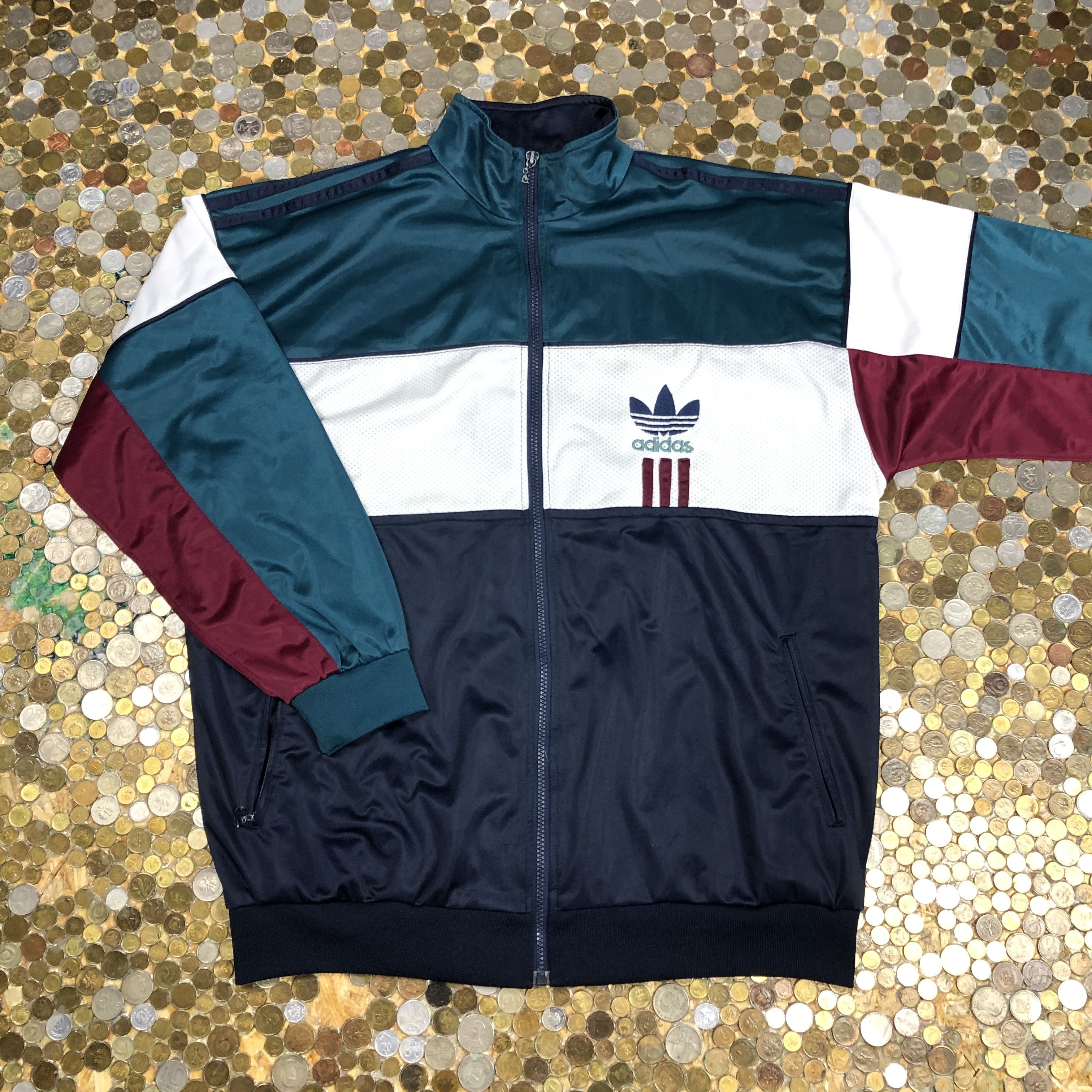 Adidas Adidas vintage zip sweatshirt tracksuit Size US XXL / EU 58 / 5 - 1 Thumbnail