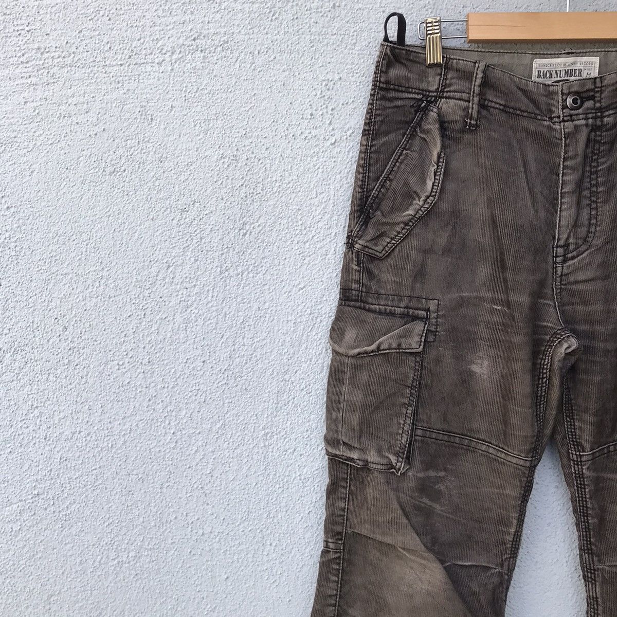 Japanese Brand Japanese Brand Distressed Corduroi Tactical Cargo Pants Size US 30 / EU 46 - 4 Thumbnail
