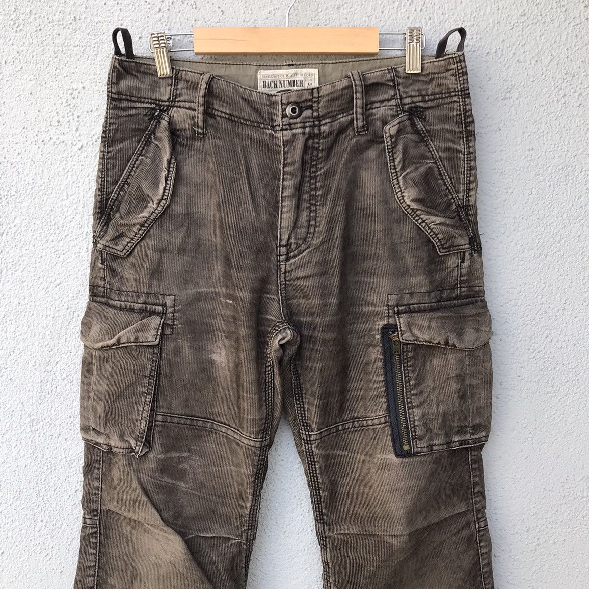 Japanese Brand Japanese Brand Distressed Corduroi Tactical Cargo Pants Size US 30 / EU 46 - 2 Thumbnail