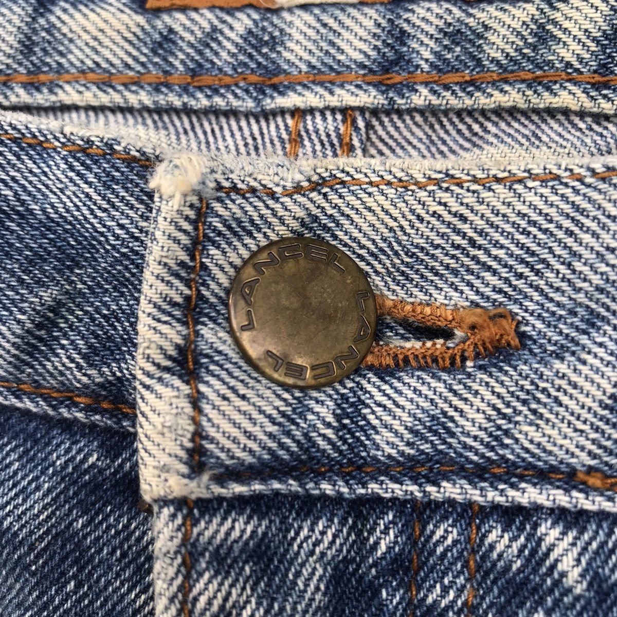 Lancel Distressed! Vintage Lancel Denim Blue Wash Baggy Faded Jeans Size US 36 / EU 52 - 8 Thumbnail