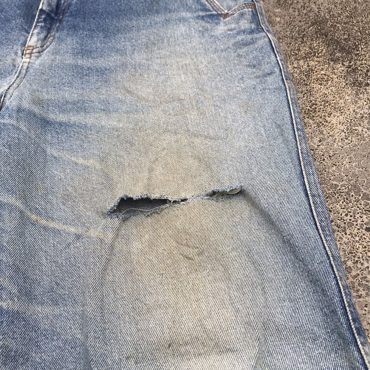 Lancel Distressed! Vintage Lancel Denim Blue Wash Baggy Faded Jeans Size US 36 / EU 52 - 5 Thumbnail