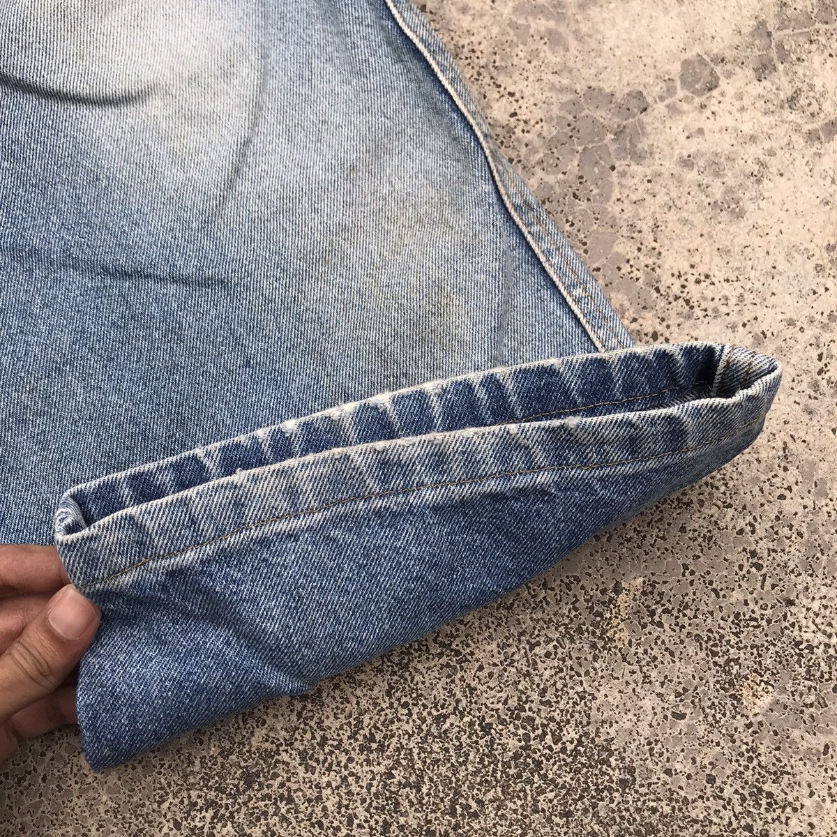 Lancel Distressed! Vintage Lancel Denim Blue Wash Baggy Faded Jeans Size US 36 / EU 52 - 6 Thumbnail