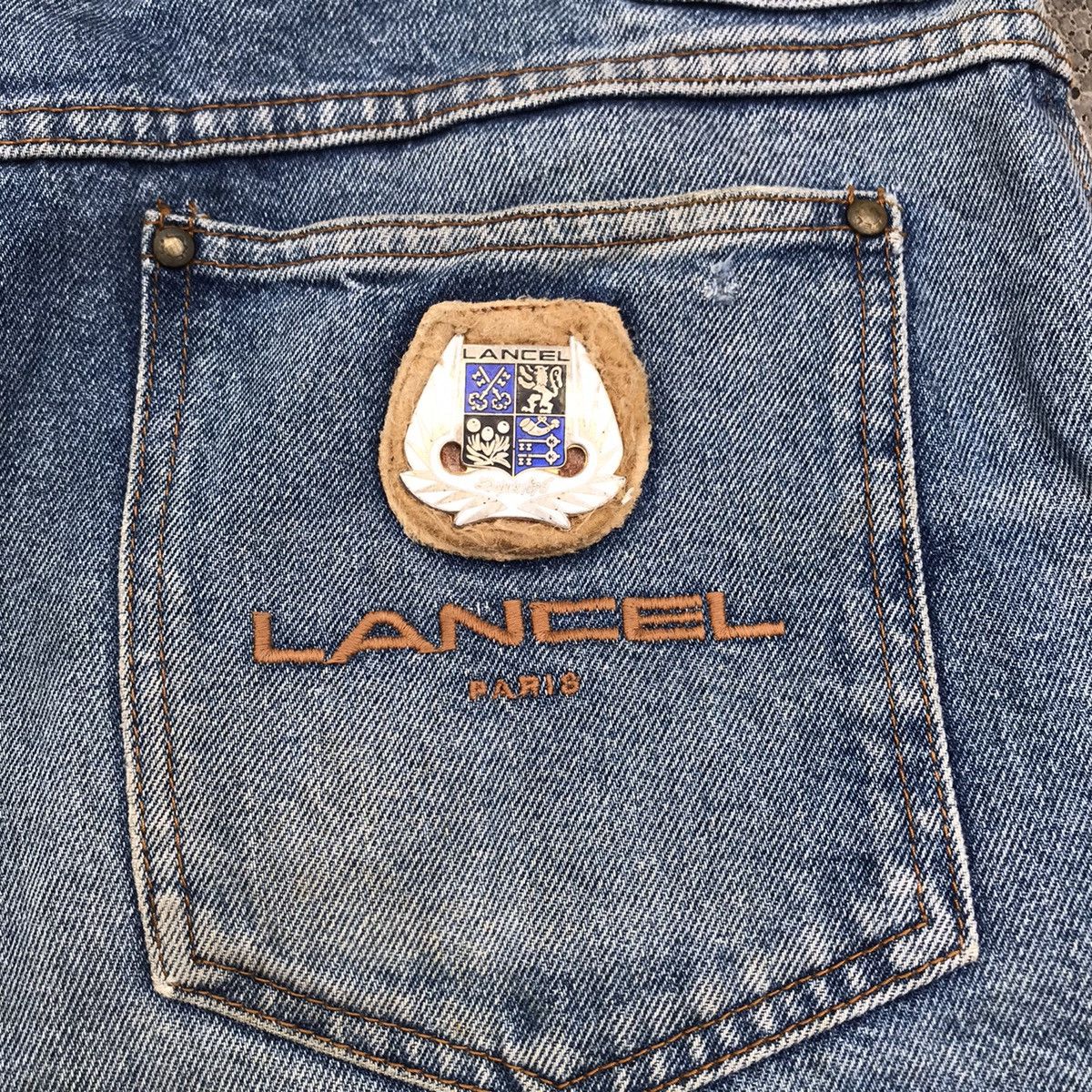 Lancel Distressed! Vintage Lancel Denim Blue Wash Baggy Faded Jeans Size US 36 / EU 52 - 15 Thumbnail