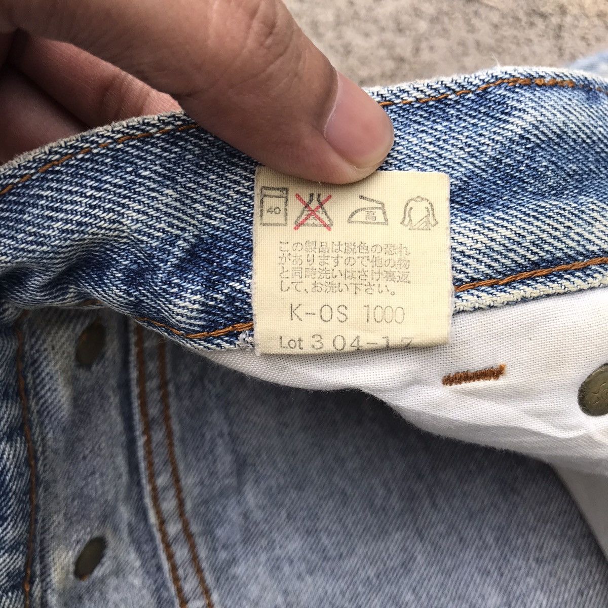 Lancel Distressed! Vintage Lancel Denim Blue Wash Baggy Faded Jeans Size US 36 / EU 52 - 14 Thumbnail