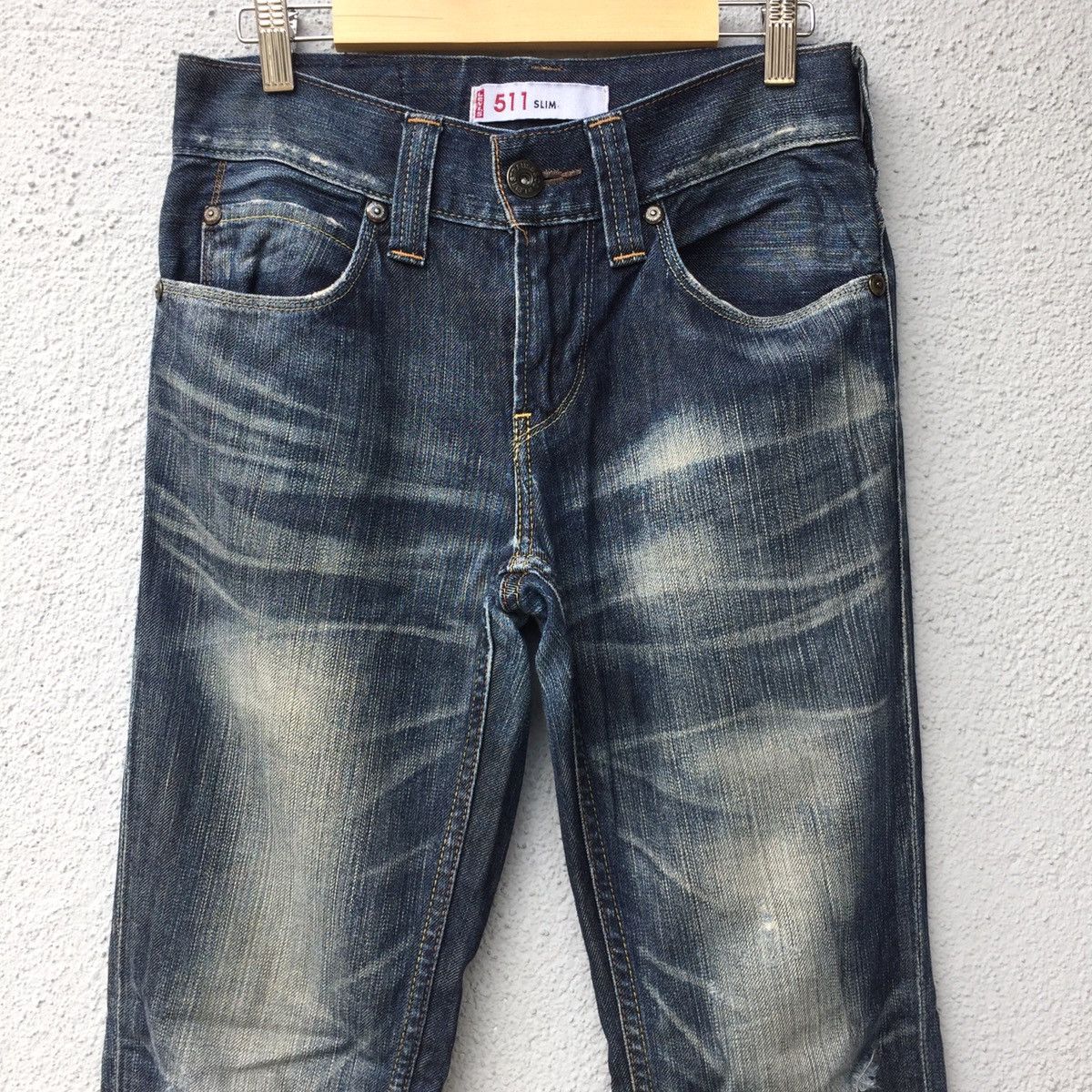 Levi's Vintage Levis 511 Distressed Faded Jeans Pants Size US 29 - 2 Thumbnail