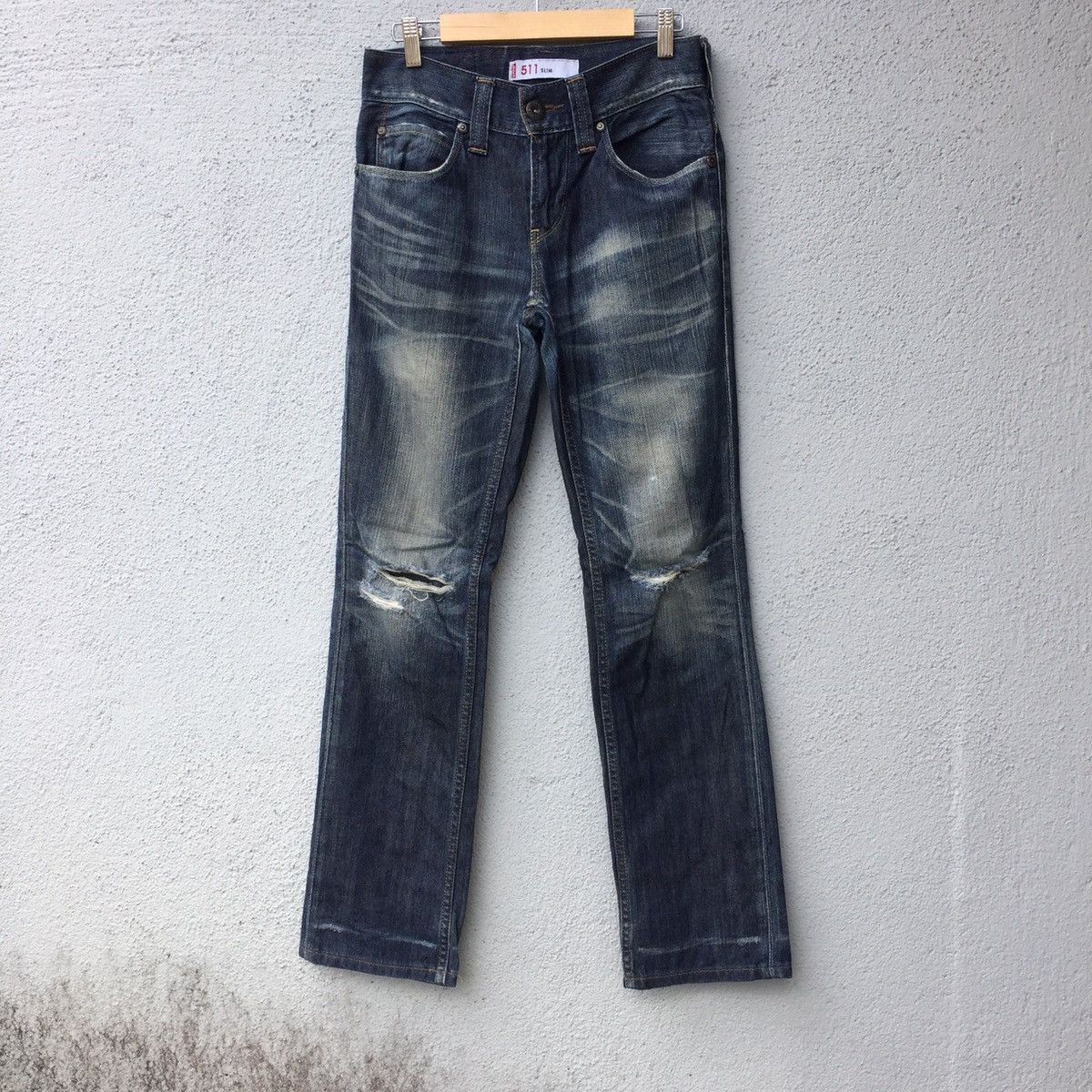 Levi's Vintage Levis 511 Distressed Faded Jeans Pants Size US 29 - 1 Thumbnail