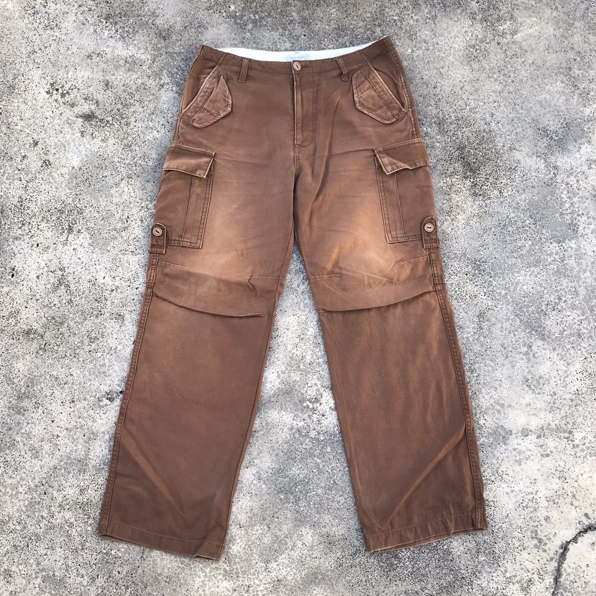 image of Vintage Faded Tactical Cargo Pants in Faded Brown, Men's (Size 32)