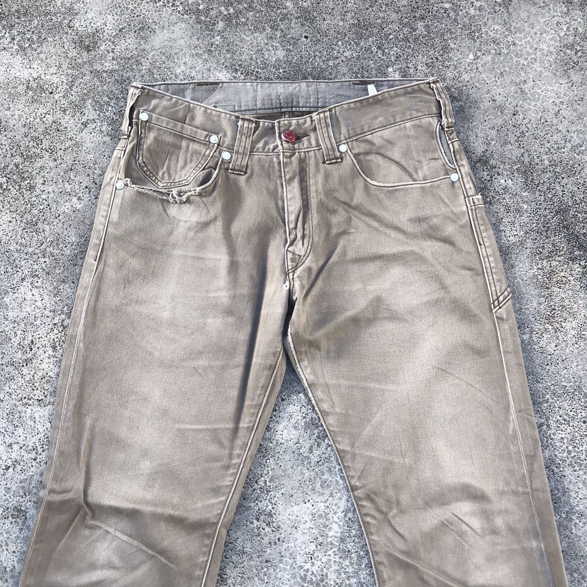 Levi's Distressed! Levi’s 523 Buckle Back Denim Pants Size US 31 - 2 Thumbnail