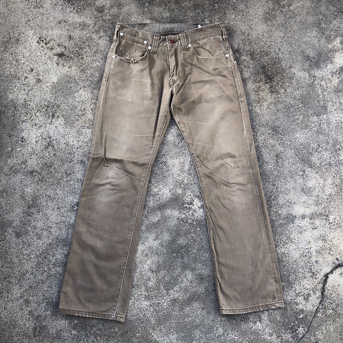 Distressed! Levi's 523 Buckle Back Denim Pants