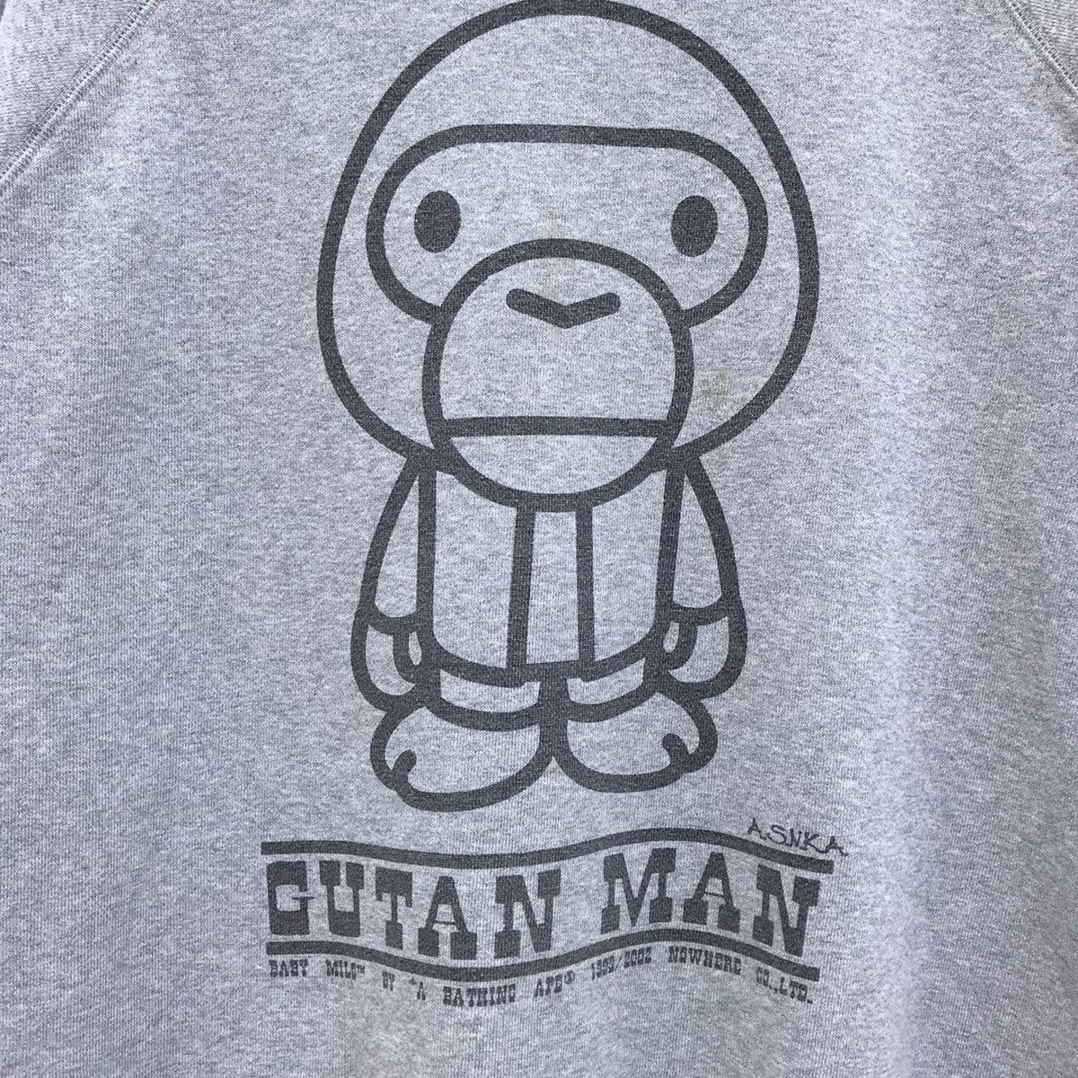 Bape × Vintage Vintage Baby milo GUTAN MAN crewneck jumper sweatshirt Size US M / EU 48-50 / 2 - 4 Thumbnail