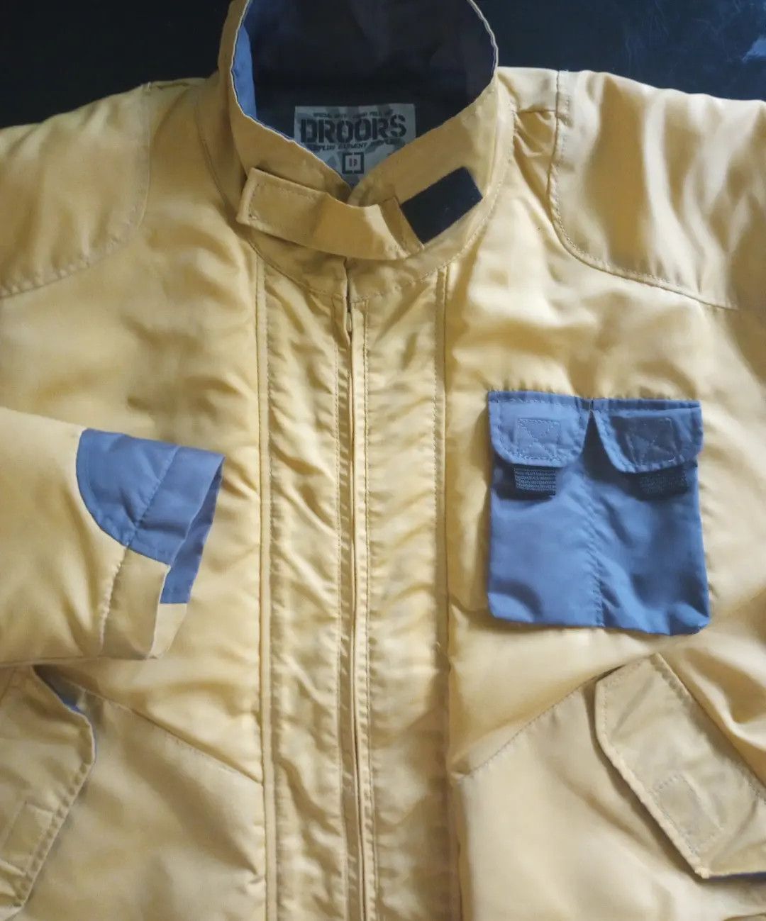 Droors Vintage 90s DROORS Gold Satin Lined Bomber Size US L / EU 52-54 / 3 - 2 Thumbnail