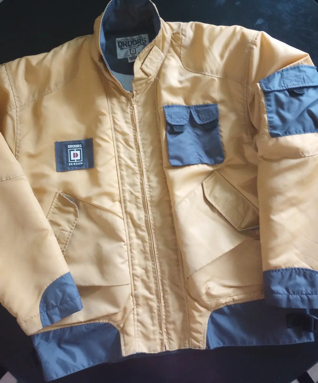Droors Vintage 90s DROORS Gold Satin Lined Bomber Size US L / EU 52-54 / 3 - 1 Thumbnail
