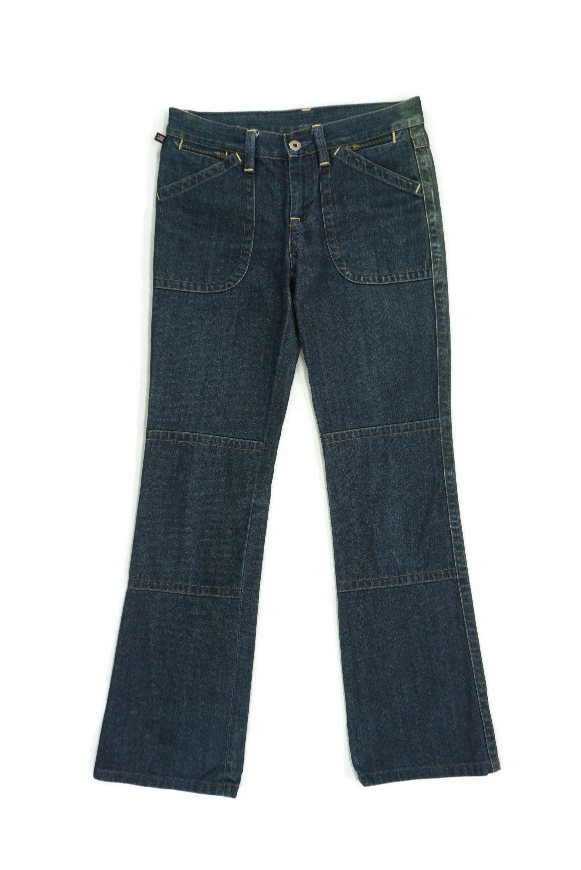 image of Ralph Lauren x Rodeo Bootcut Flap Double Knee Polo Jeans Workwear in Blue, Women's (Size 26)