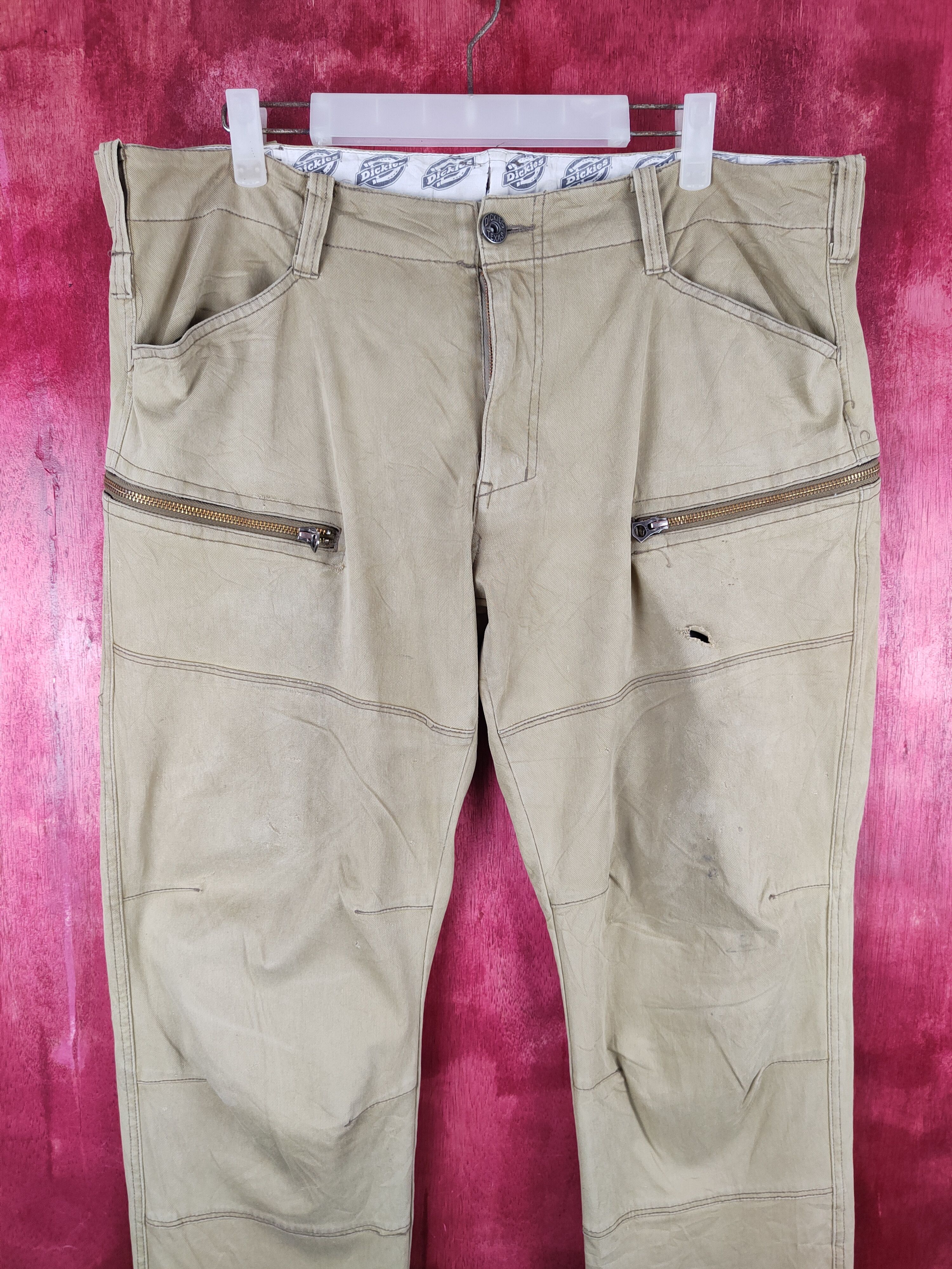Dickies Dickies Beige Multi Pocket Tactical Casual Pants #S628 Size US 38 / EU 54 - 2 Thumbnail