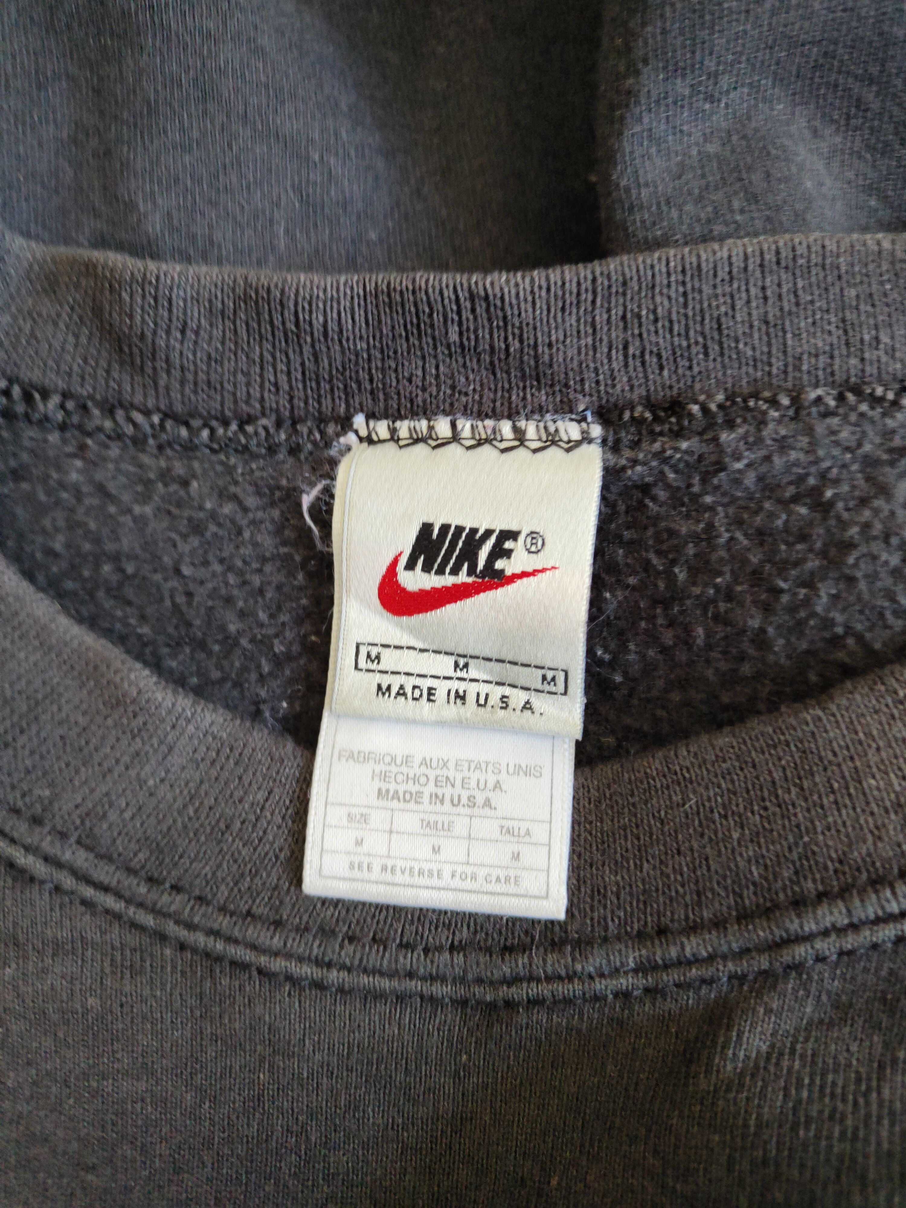 Nike Nike made in usa vintage Black Faded Sweatshirt #S629 Size US M / EU 48-50 / 2 - 11 Thumbnail