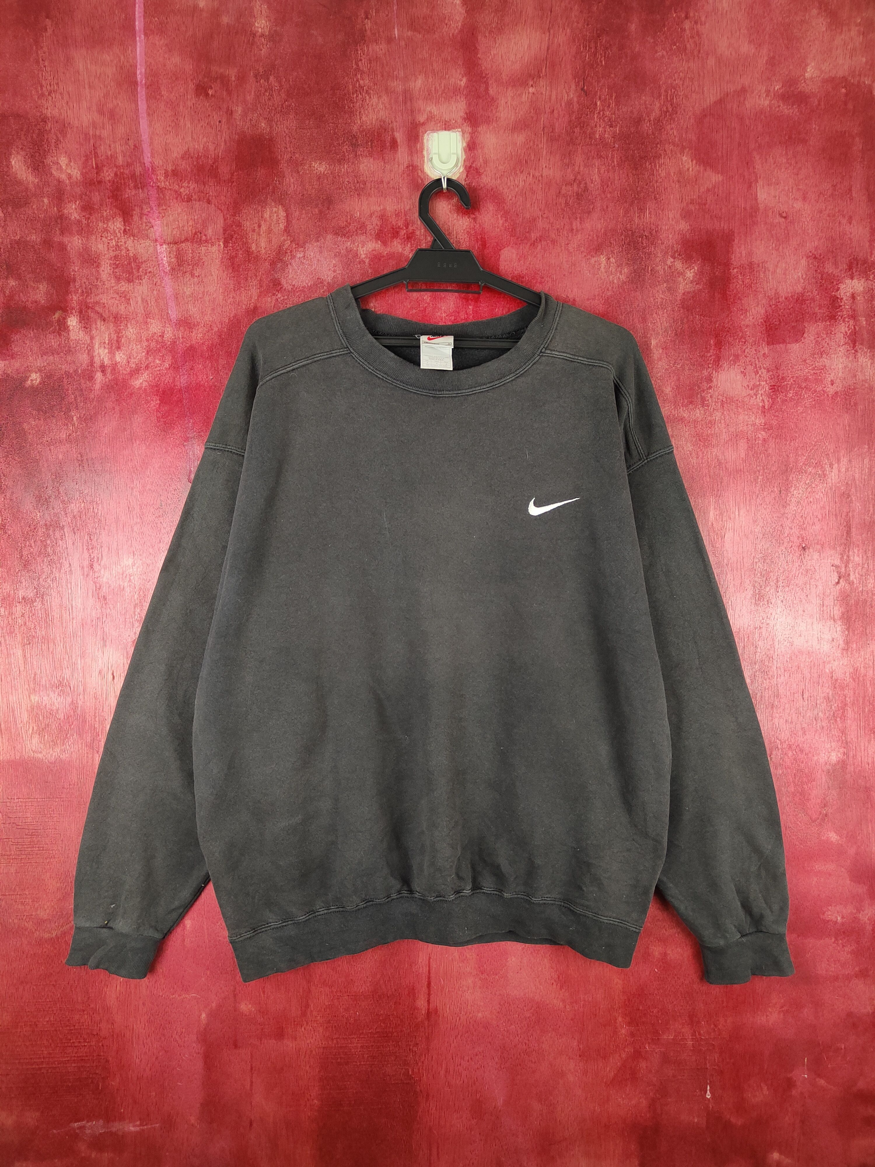 Nike made in usa vintage Black Faded Sweatshirt #S629