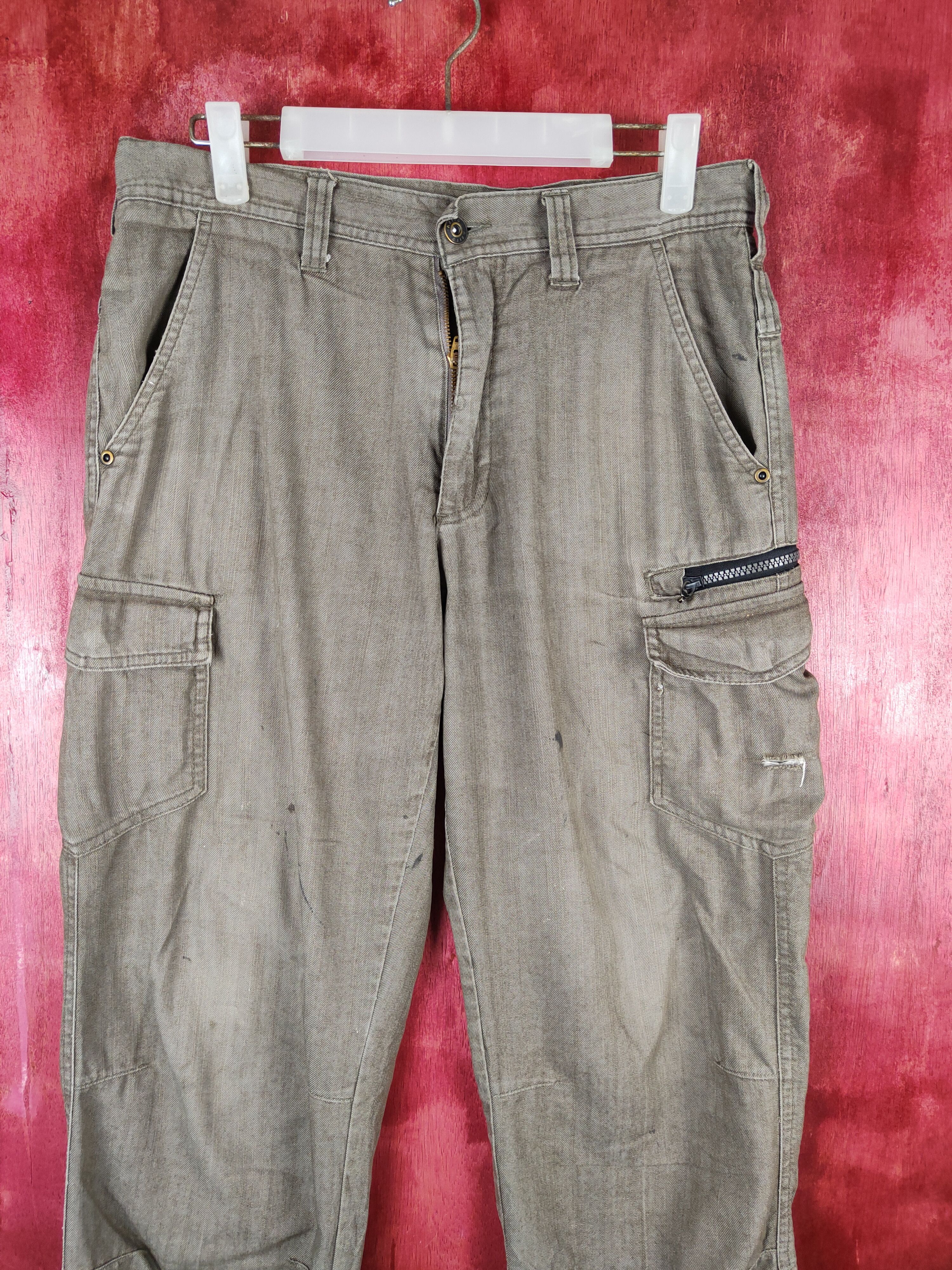 Japanese Brand × Vintage Azito Dark Brown Multi Pocket Tactical Cargo Pants #S610 Size US 30 / EU 46 - 2 Thumbnail