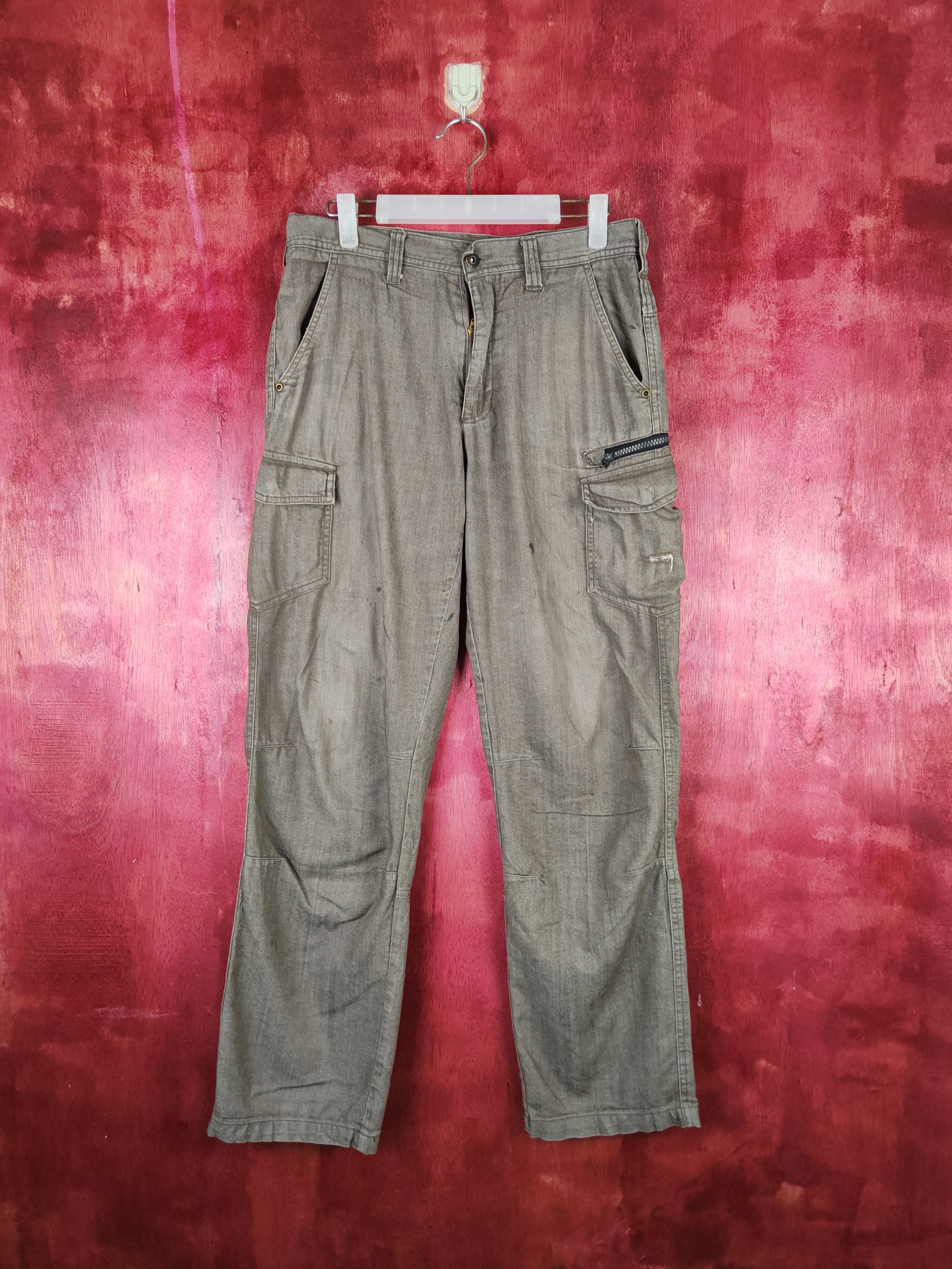 Japanese Brand × Vintage Azito Dark Brown Multi Pocket Tactical Cargo Pants #S610 Size US 30 / EU 46 - 1 Thumbnail