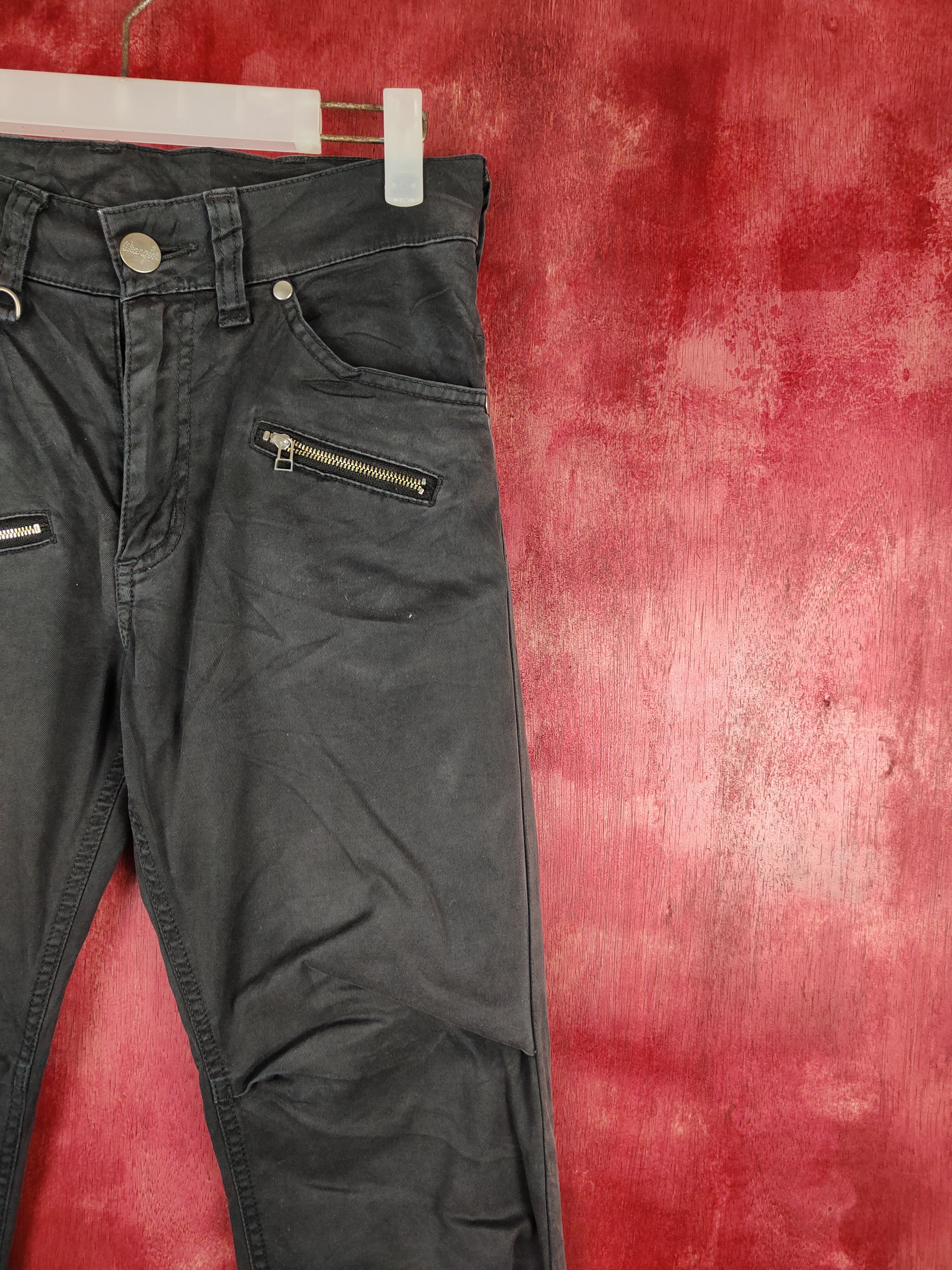 Japanese Brand Wrangler Black Faded Multi Pocket Tactical Cargo Pants #S611 Size US 29 - 5 Thumbnail