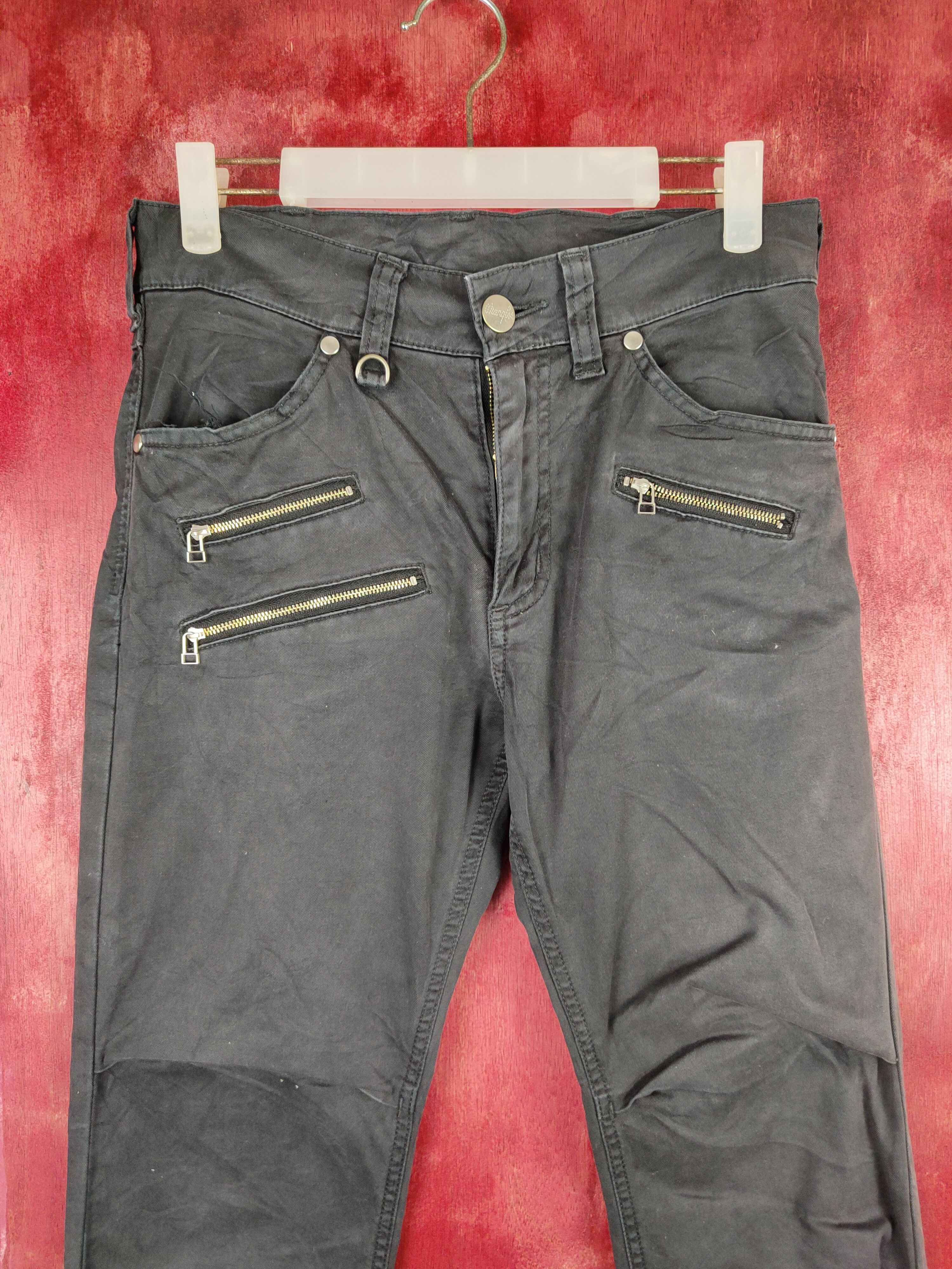Japanese Brand Wrangler Black Faded Multi Pocket Tactical Cargo Pants #S611 Size US 29 - 2 Thumbnail