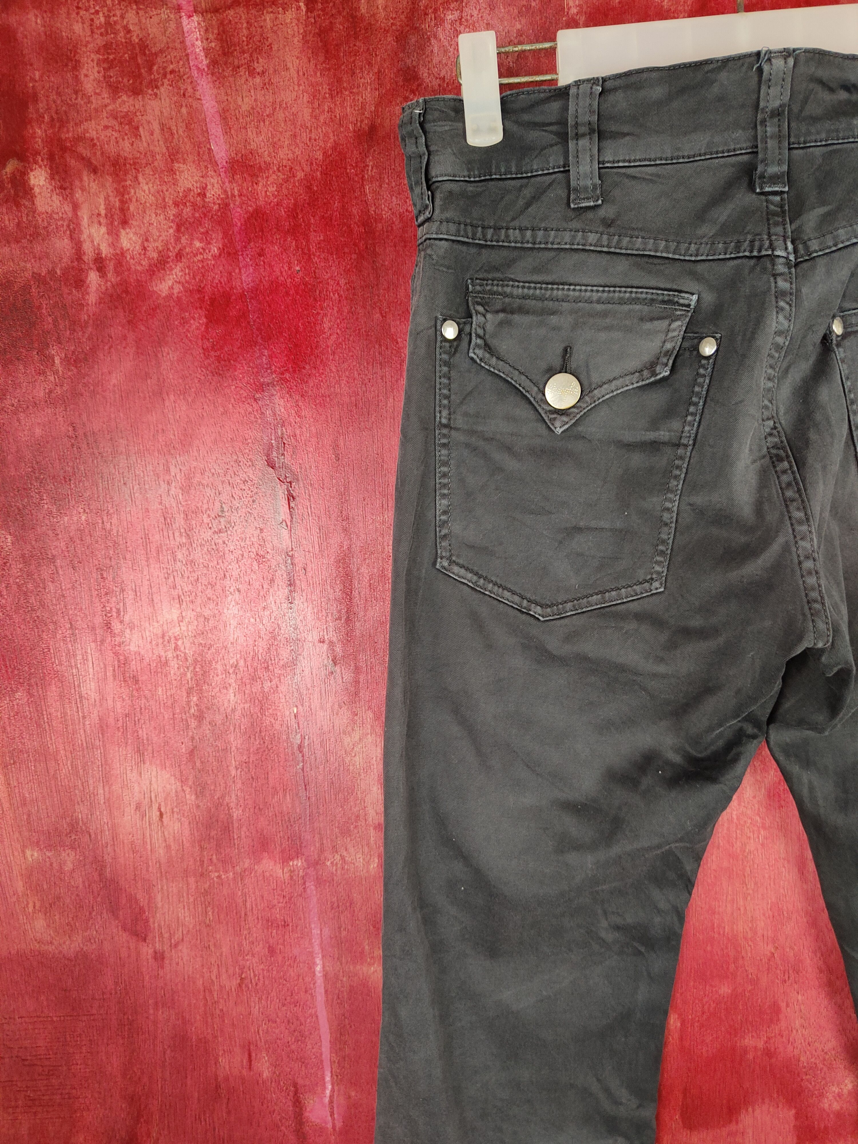 Japanese Brand Wrangler Black Faded Multi Pocket Tactical Cargo Pants #S611 Size US 29 - 10 Thumbnail