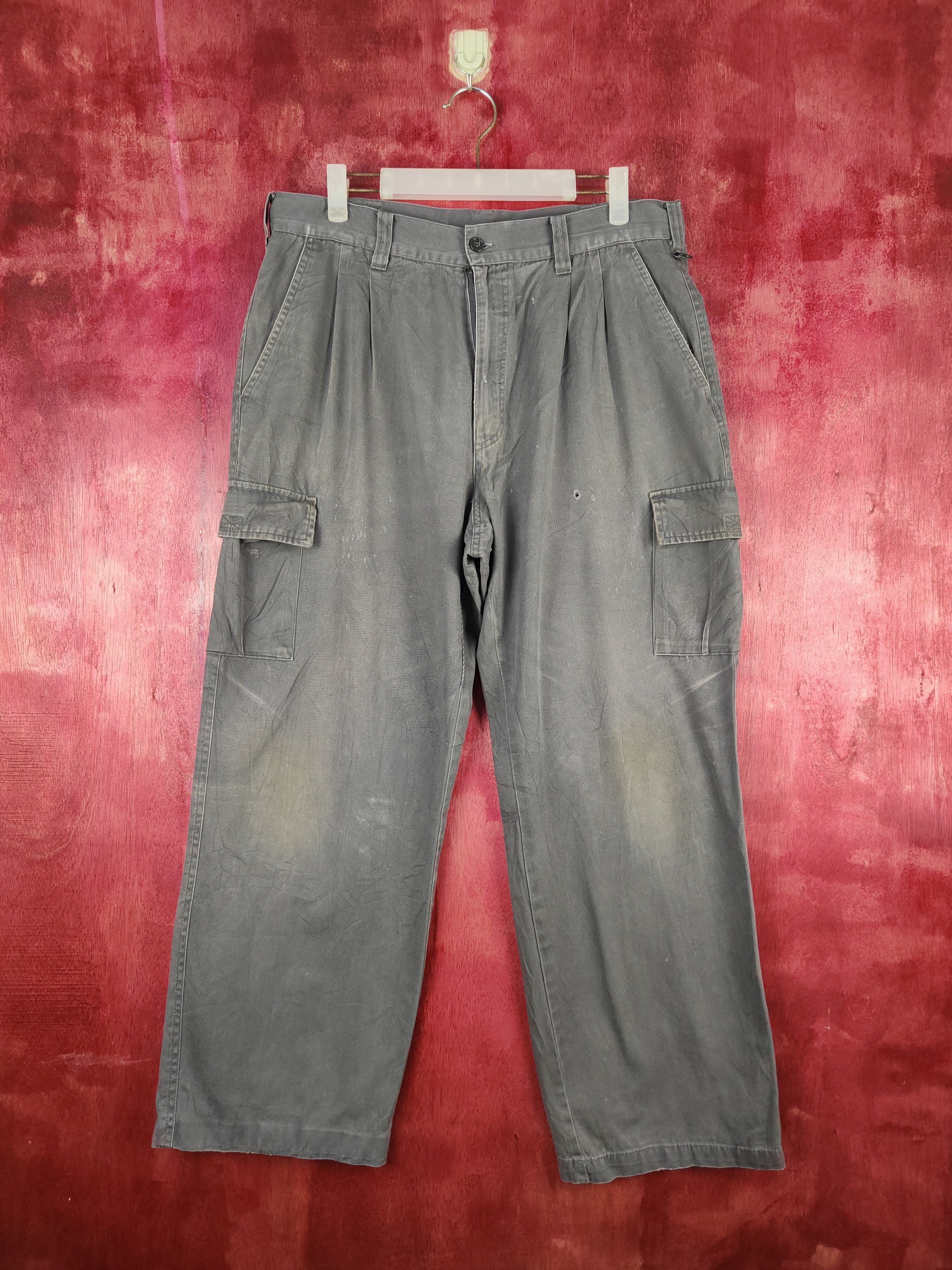 Japanese Brand Azito Impact Dark Gray Multi Pocket Cargo Pants #S622 Size US 34 / EU 50 - 1 Thumbnail