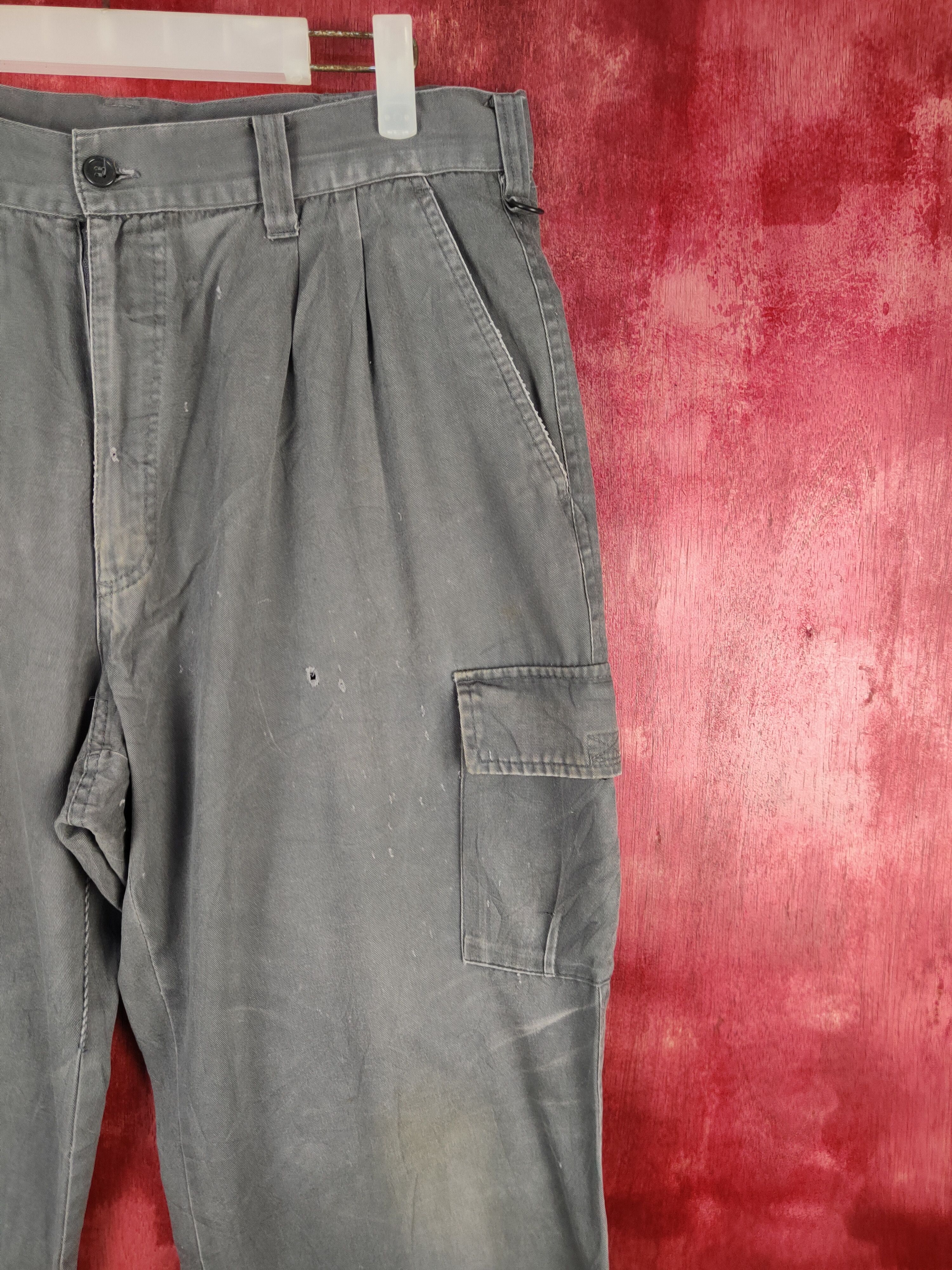 Japanese Brand Azito Impact Dark Gray Multi Pocket Cargo Pants #S622 Size US 34 / EU 50 - 6 Thumbnail