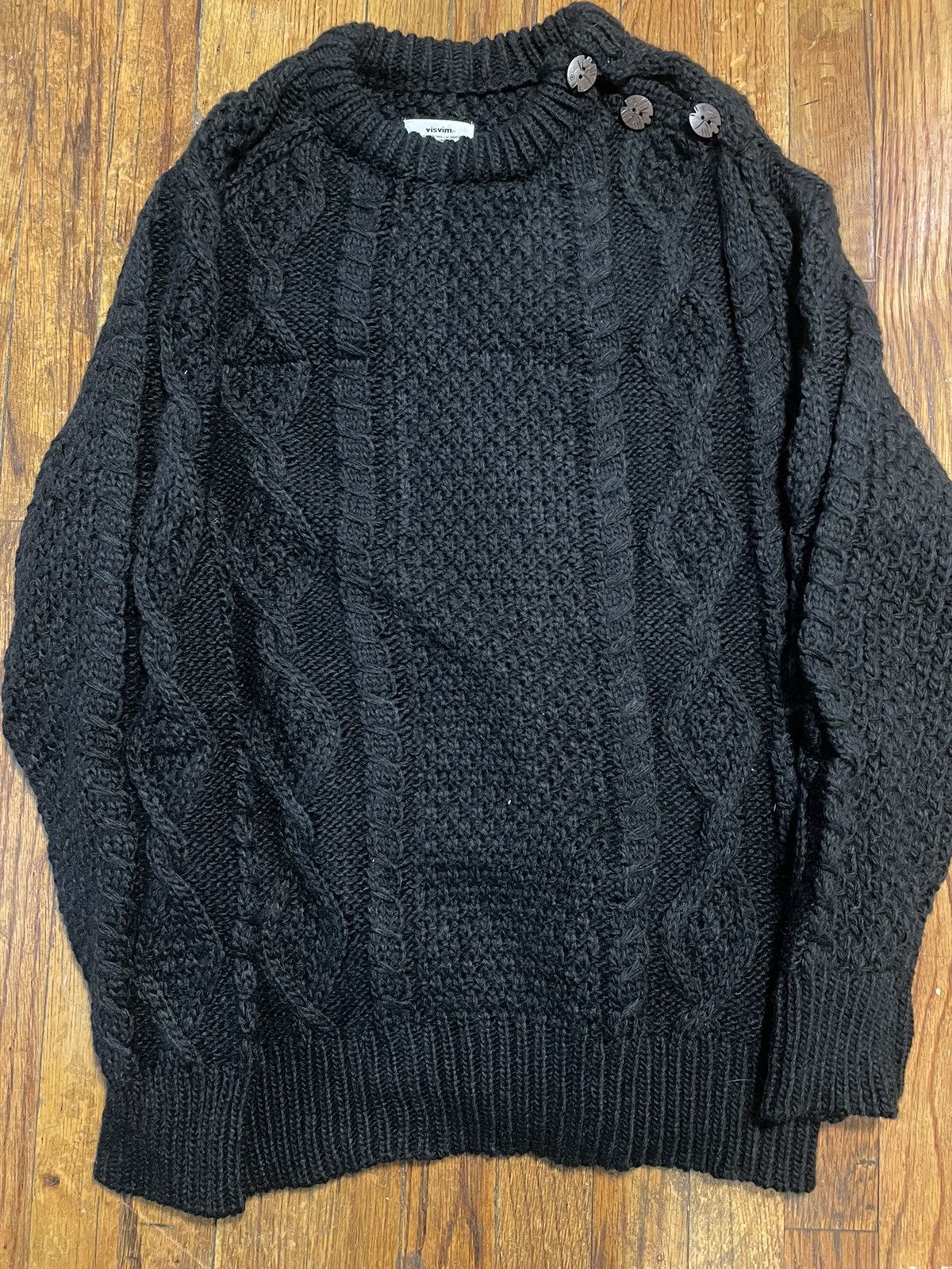 Visvim Visvim 20AW Bollard Crew Knit Sweater Black | Grailed