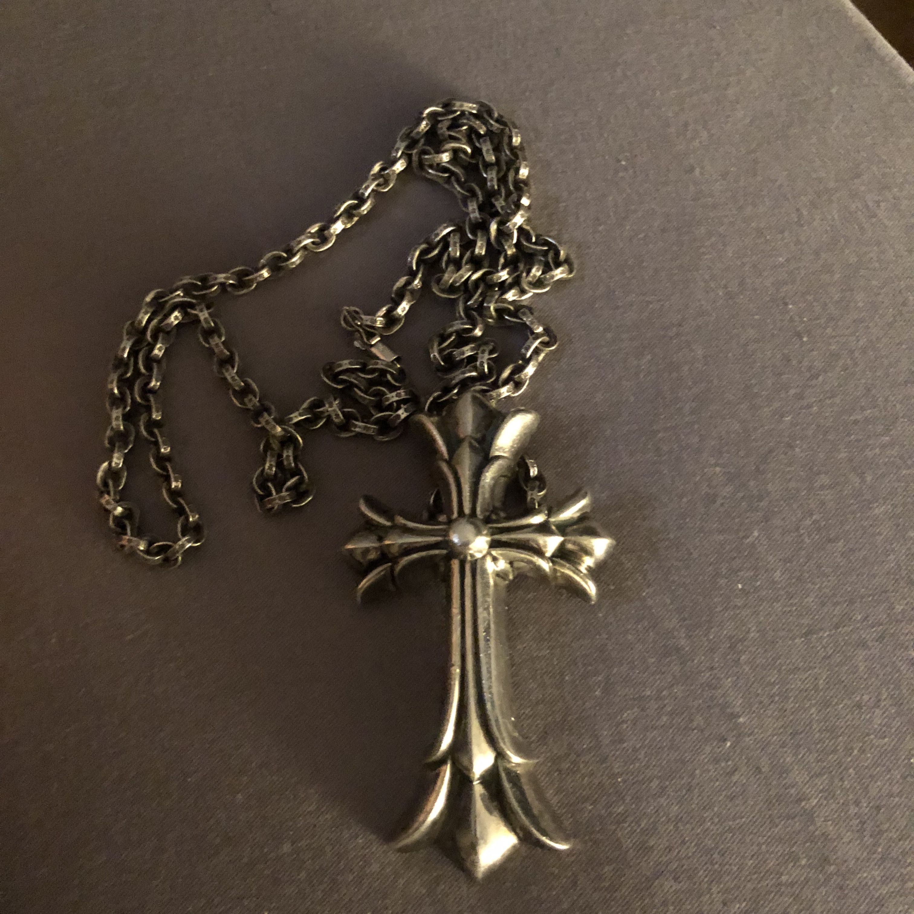 Chrome hearts double cross necklace