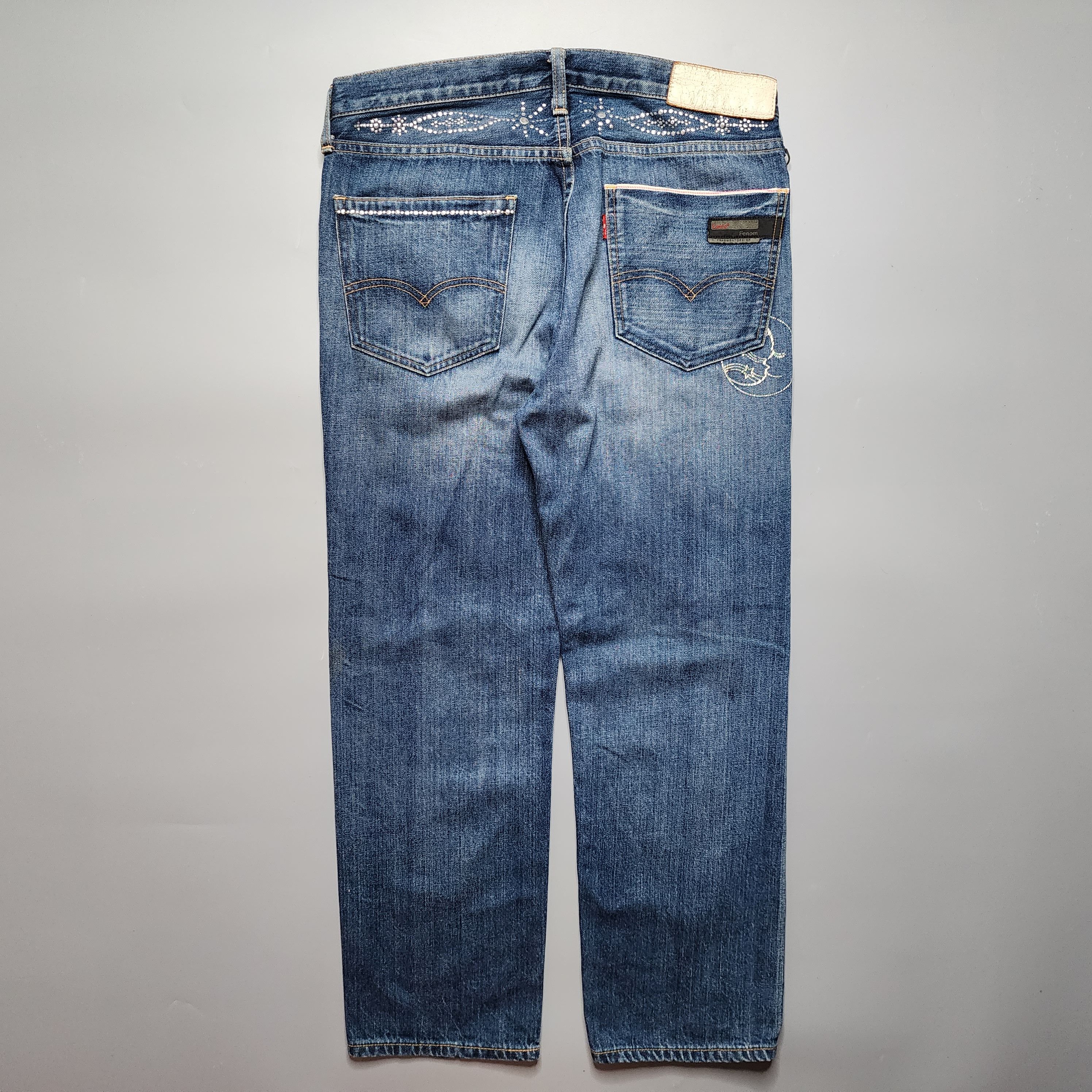 image of Fragment Design x Levis Levi's Fenom X Ron Herman - Metal Disco - Stone Washed Jeans in Washed Indi