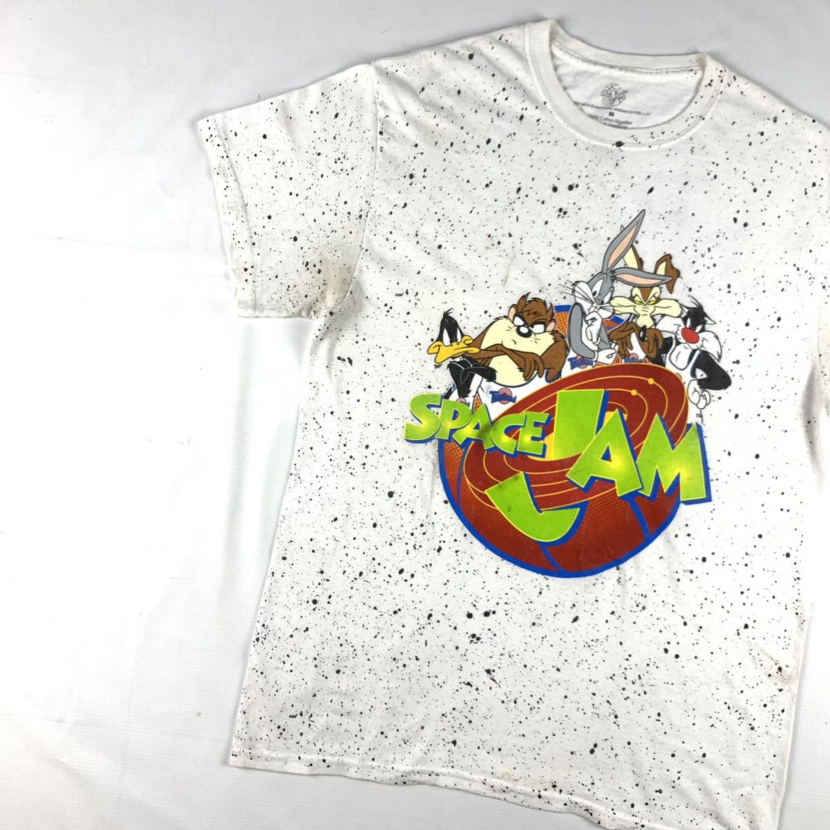 Cartoon Network × NBA × Vintage Space Jam Looney Toons Cartoon Movie Full Print Shirt Size US M / EU 48-50 / 2 - 2 Thumbnail