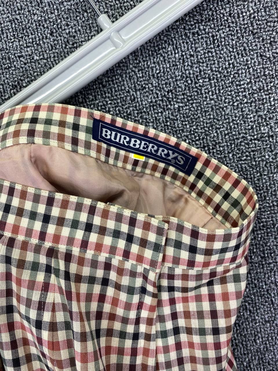Burberry Burberrys Nova Check Monogram Beige Stretch Pleated Skirts Size 23" - 3 Thumbnail