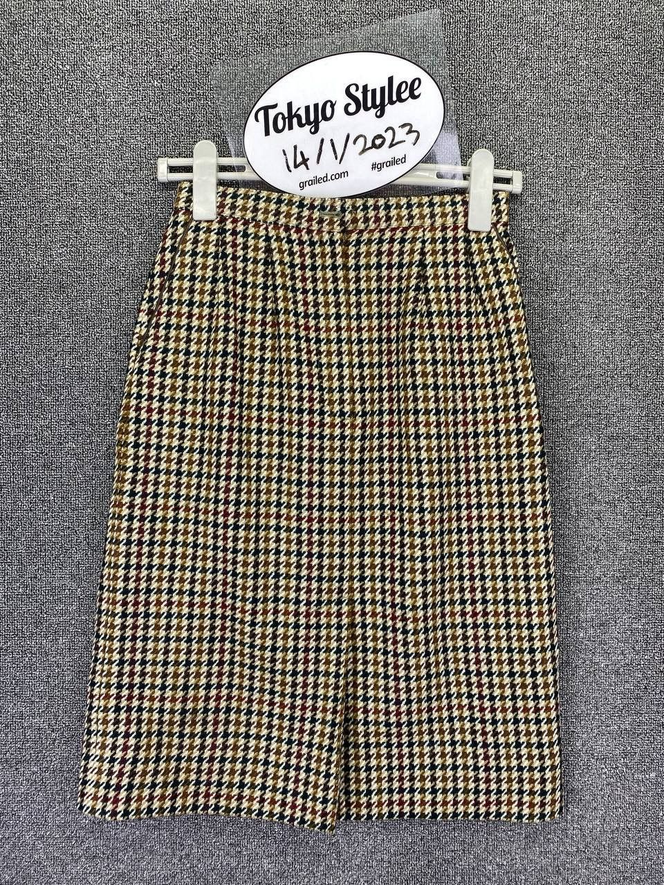 Vintage 90's Burberrys Nova Check Wool Skirt