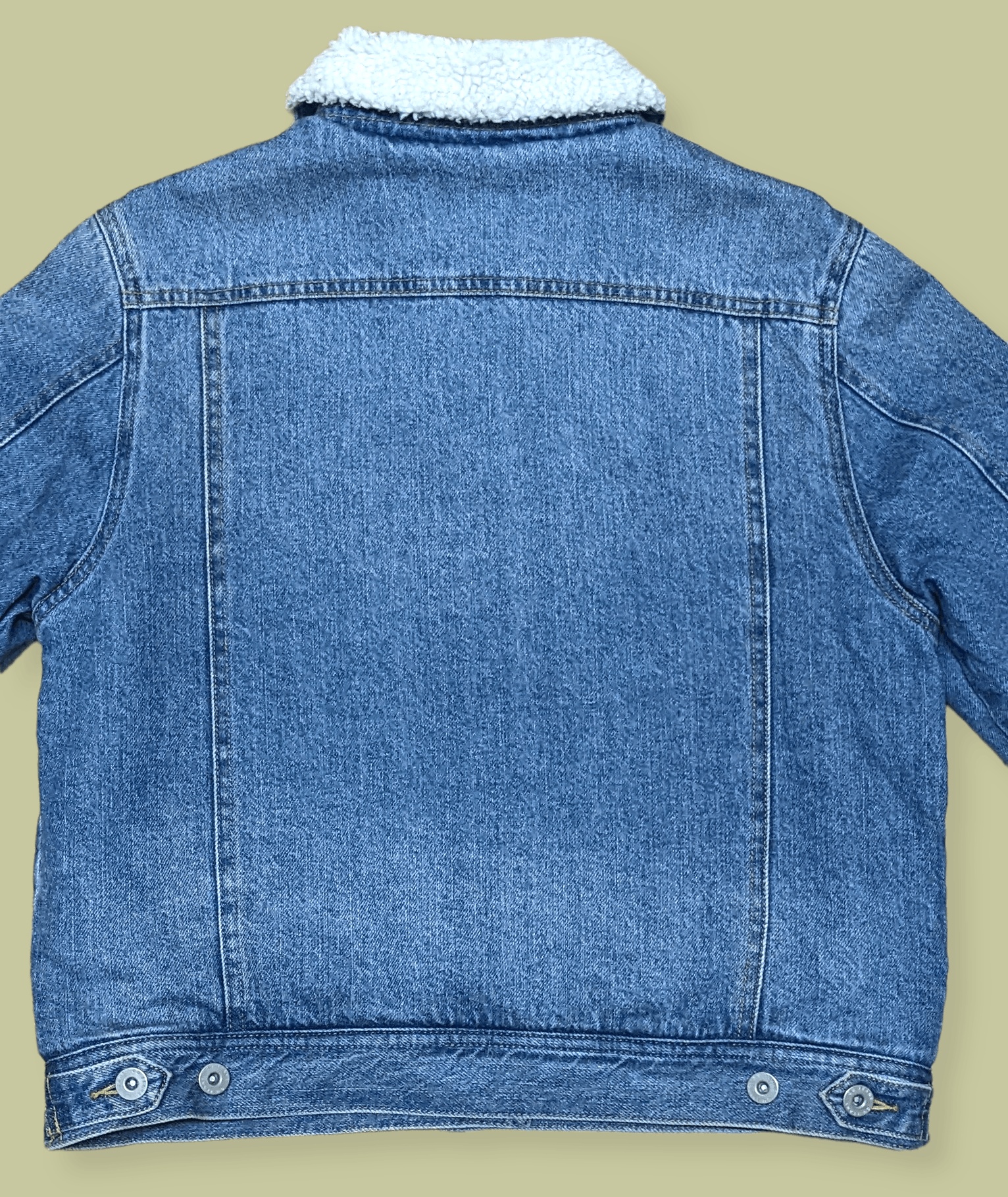 GU × Japanese Brand × Vintage Vintage Japanese Designer Gu Fleece Line Denim Jacket Size M / US 6-8 / IT 42-44 - 4 Thumbnail
