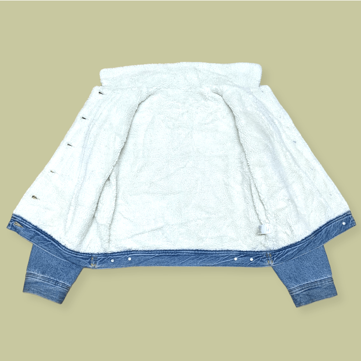 GU × Japanese Brand × Vintage Vintage Japanese Designer Gu Fleece Line Denim Jacket Size M / US 6-8 / IT 42-44 - 8 Thumbnail