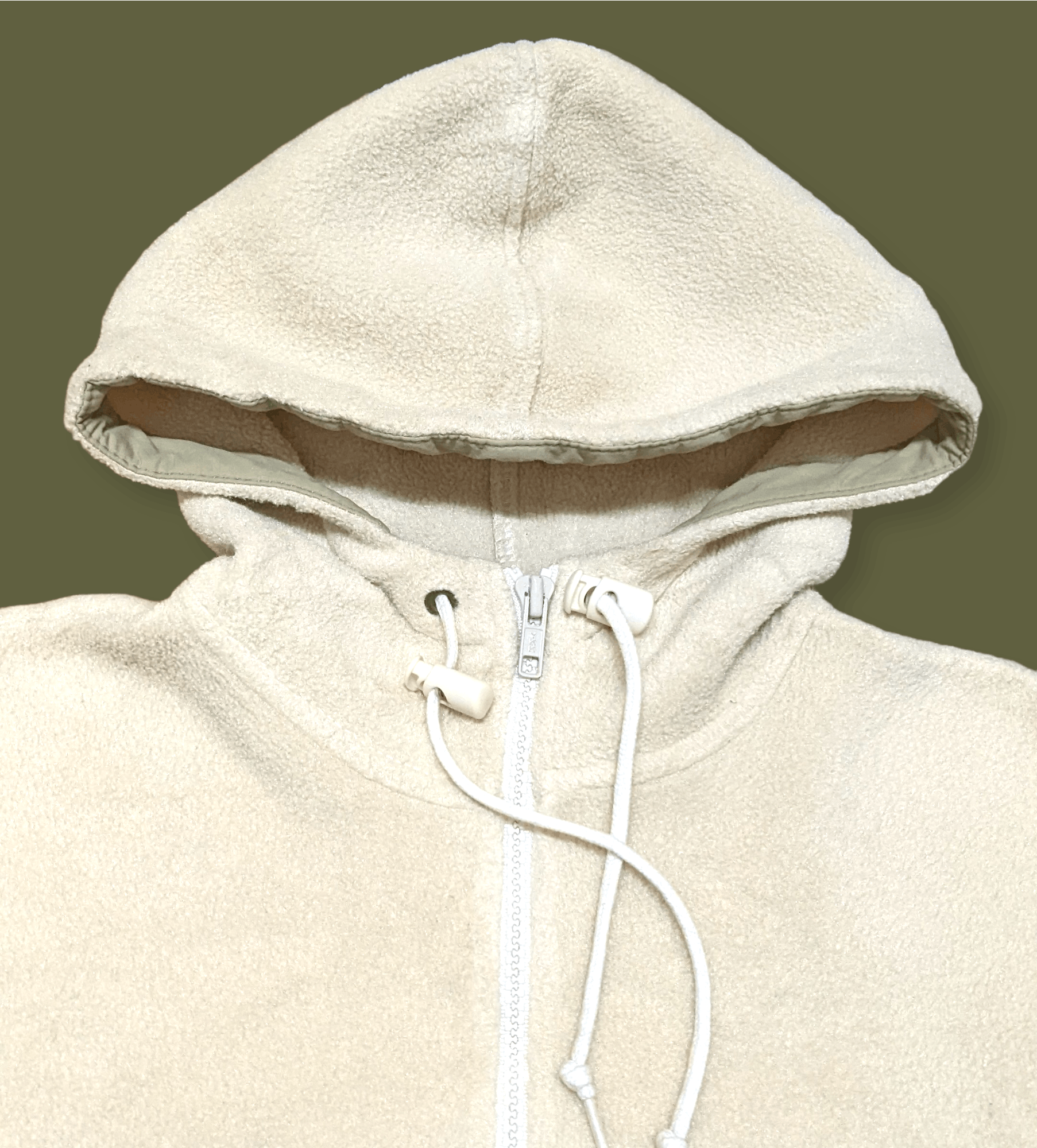 L.L. Bean × Vintage Vintage LL Bean White Cream Hooded Fleece Jacket Size US M / EU 48-50 / 2 - 6 Thumbnail