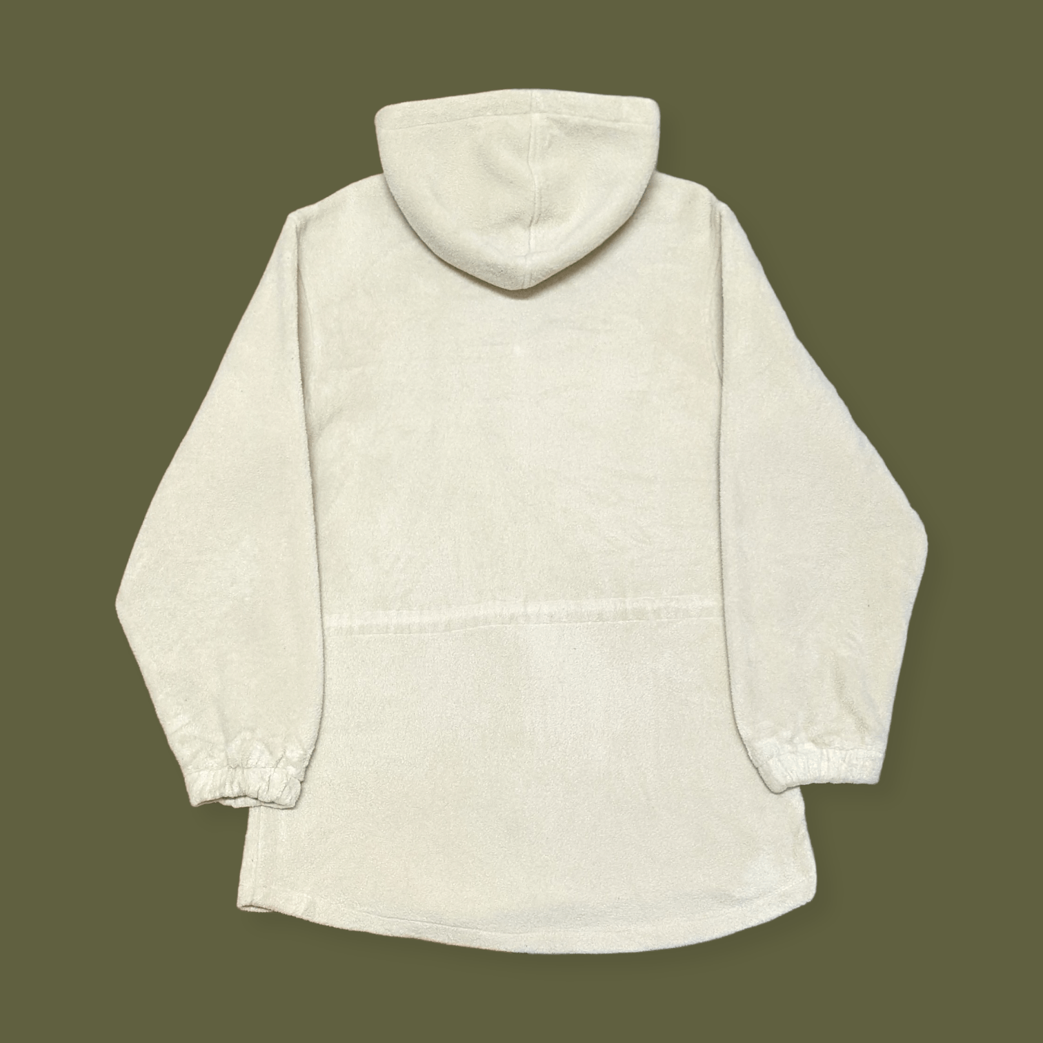 L.L. Bean × Vintage Vintage LL Bean White Cream Hooded Fleece Jacket Size US M / EU 48-50 / 2 - 2 Thumbnail