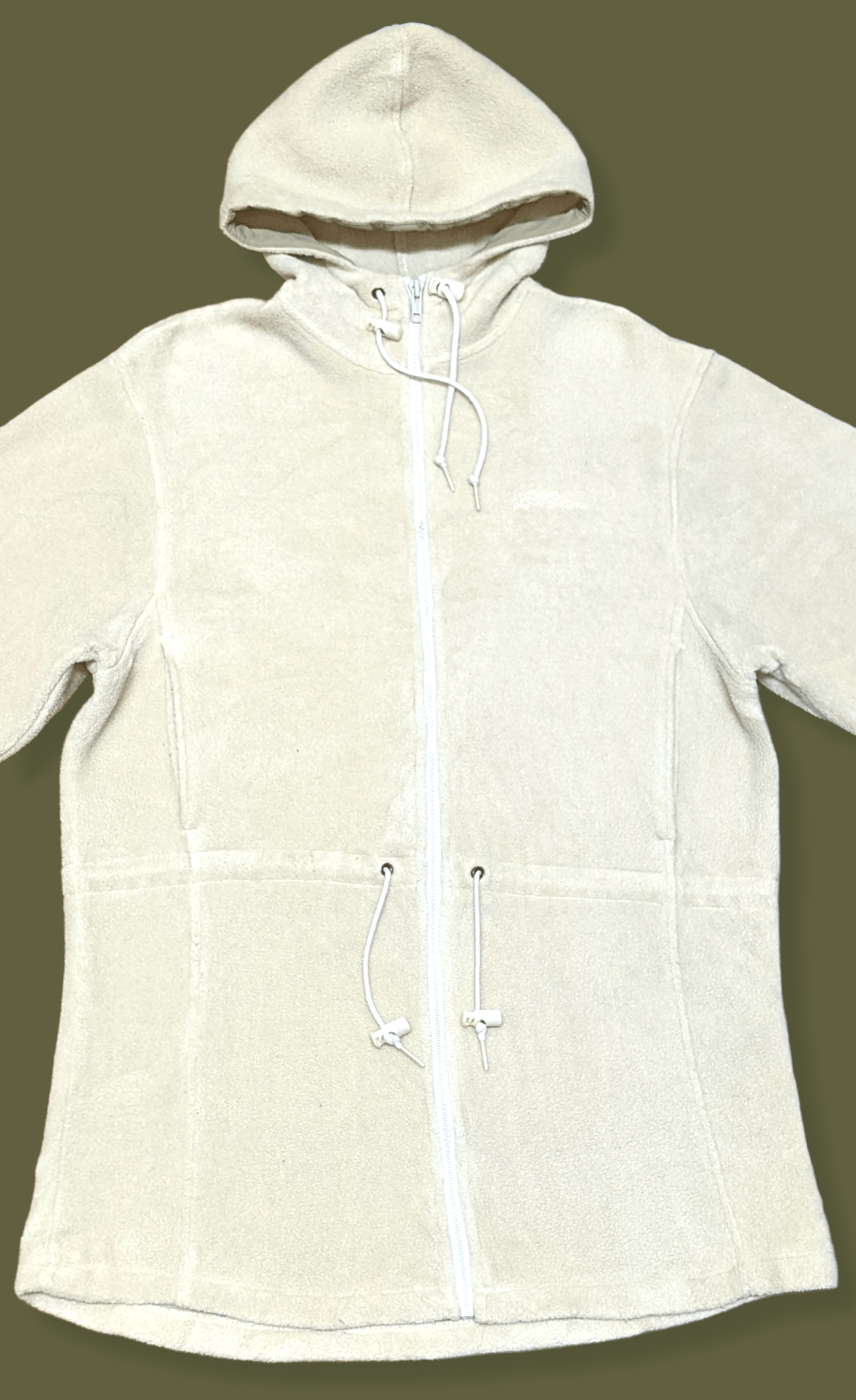 L.L. Bean × Vintage Vintage LL Bean White Cream Hooded Fleece Jacket Size US M / EU 48-50 / 2 - 4 Thumbnail