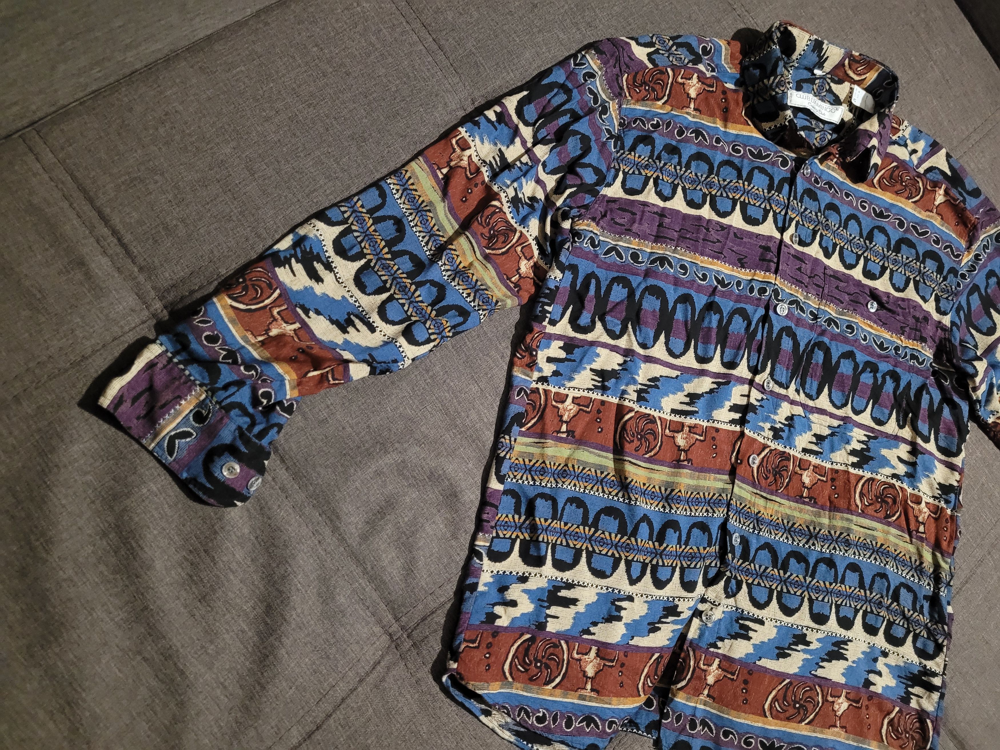 Japanese Brand Vintage shirt Club Domingo viscose Size US L / EU 52-54 / 3 - 7 Thumbnail