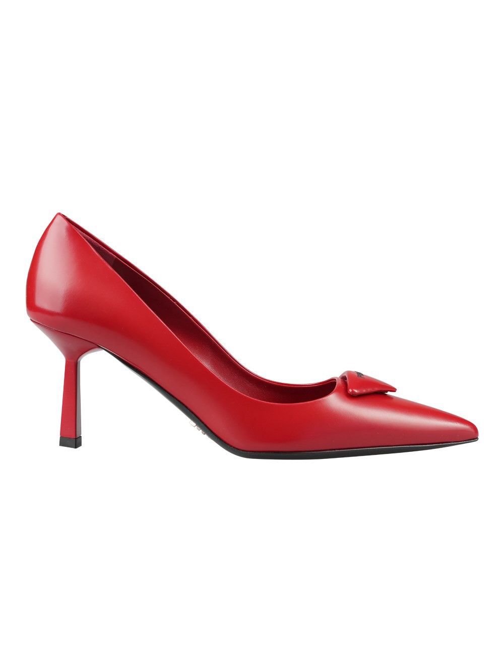 Prada Logo Leather Pumps