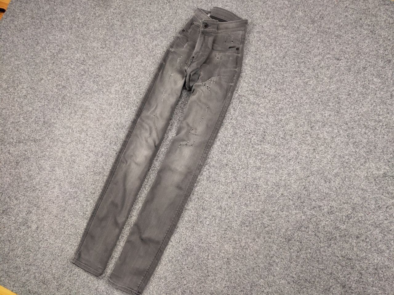 G-Star G Star Raw Revend Super Slim Distressed Denim Grey Jeans Size US 34 / EU 50 - 3 Thumbnail